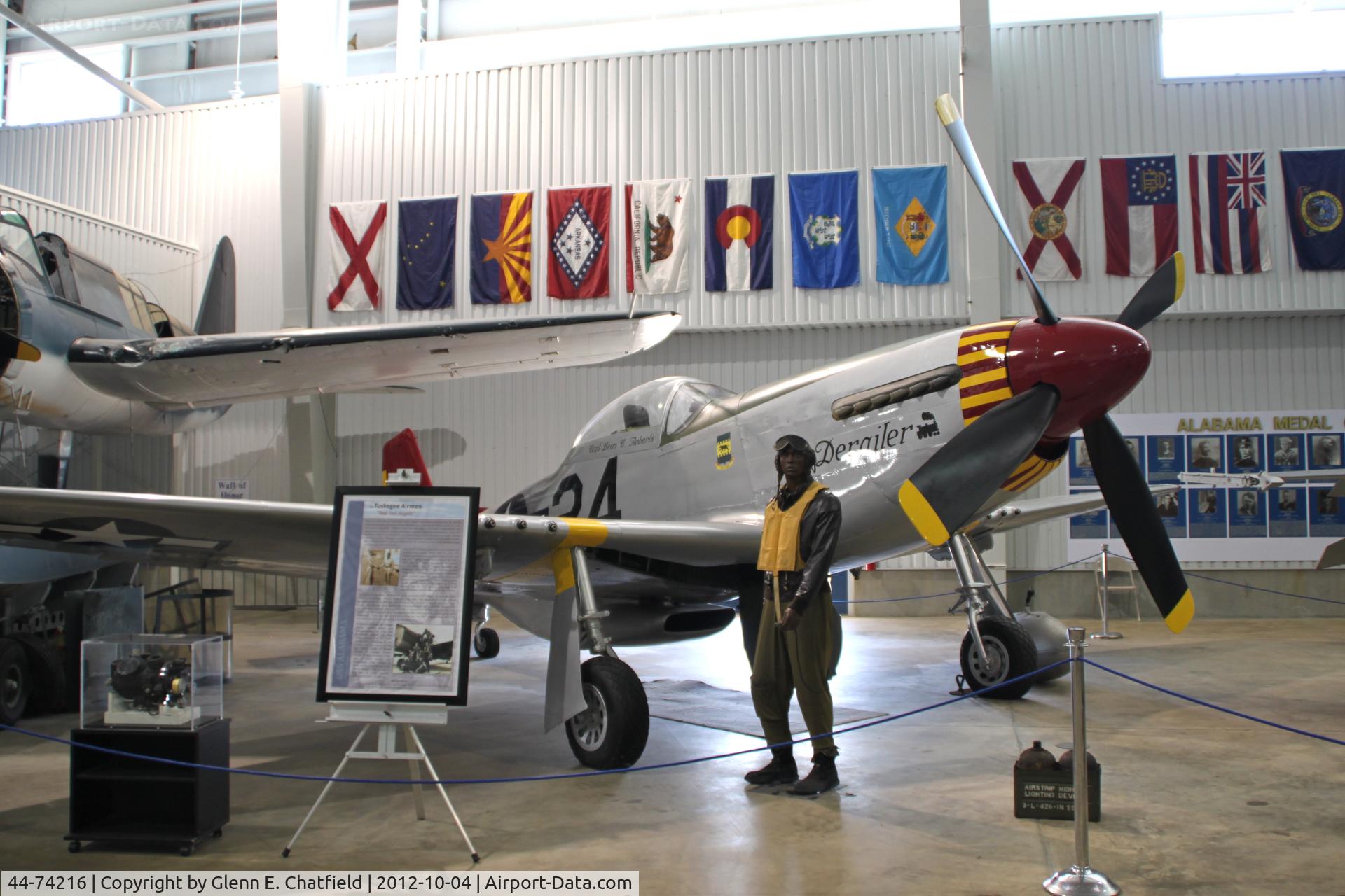 44-74216, 1944 North American P-51D-25-NA Mustang C/N 122-40756, Battleship Alabama Museum