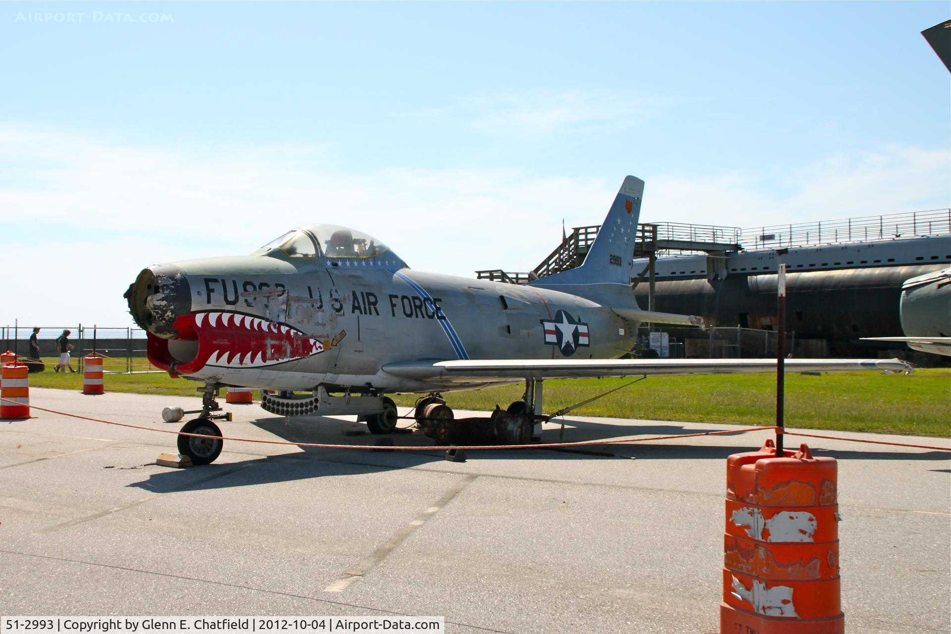 51-2993, North American F-86L Sabre C/N 177-50, Battleship Alabama Museum - Hurricane Katrina Damage