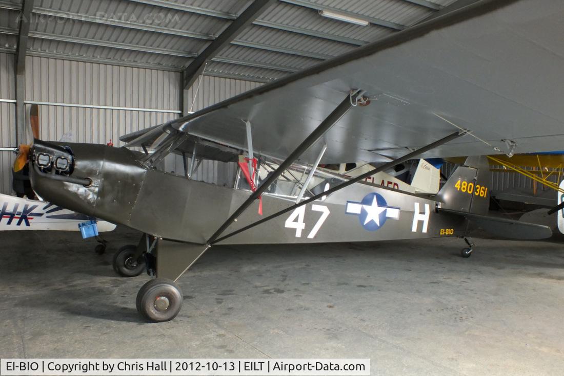 EI-BIO, 1945 Piper L-4J Grasshopper (J3C-65D) C/N 12657, Limetree Airfield, Portarlington, Ireland