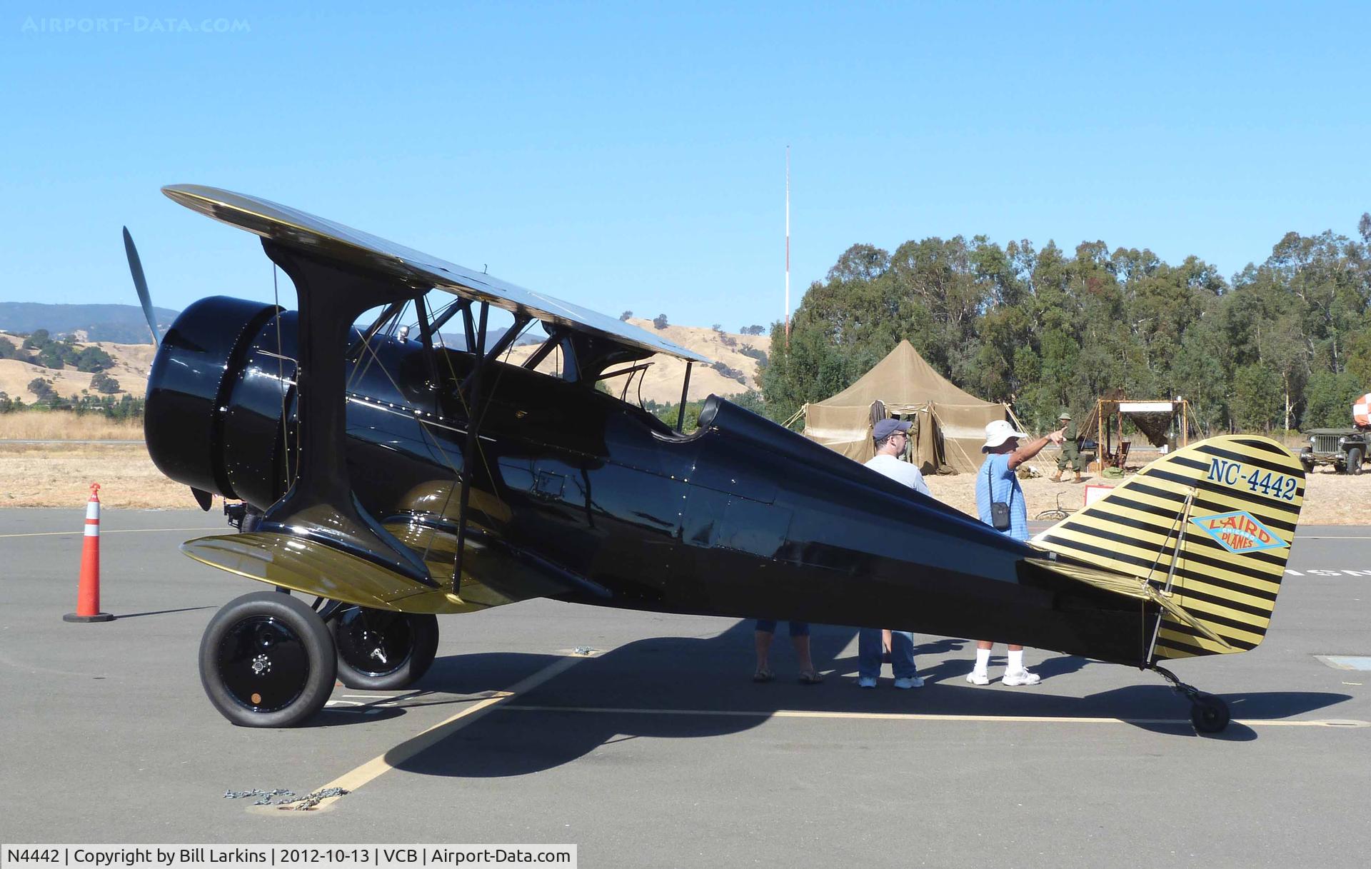 N4442, 1936 Laird LC-RW300 C/N 203, On display during Mustang Day.