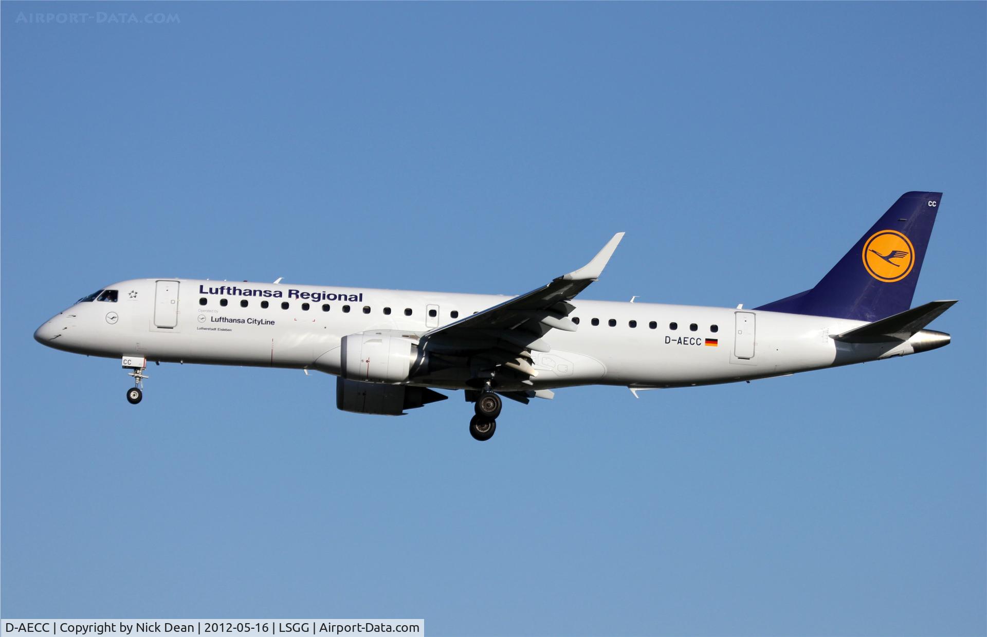 D-AECC, 2009 Embraer 190LR (ERJ-190-100LR) C/N 19000333, LSGG/GVA EBACE 2012