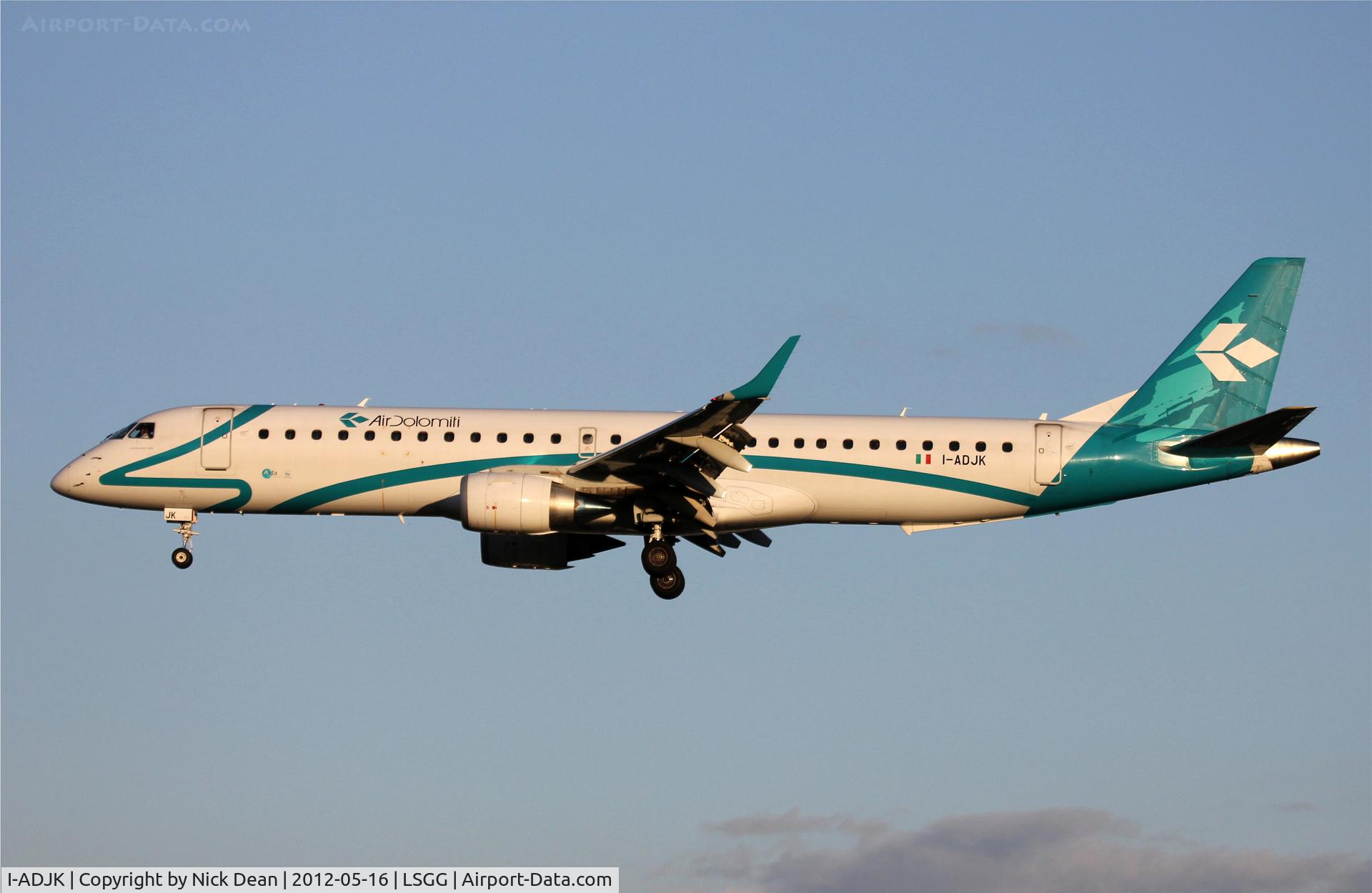 I-ADJK, 2009 Embraer 195LR (ERJ-190-200LR) C/N 19000245, LSGG/GVA EBACE 2012