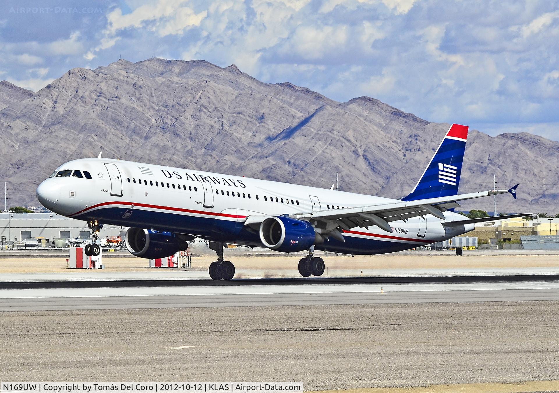 N169UW, 2001 Airbus A321-211 C/N 1455, N169UW US Airways Airbus A321-211 (cn 1455)  - Las Vegas - McCarran International (LAS / KLAS) USA - Nevada, October 12, 2012 Photo: Tomás Del Coro
