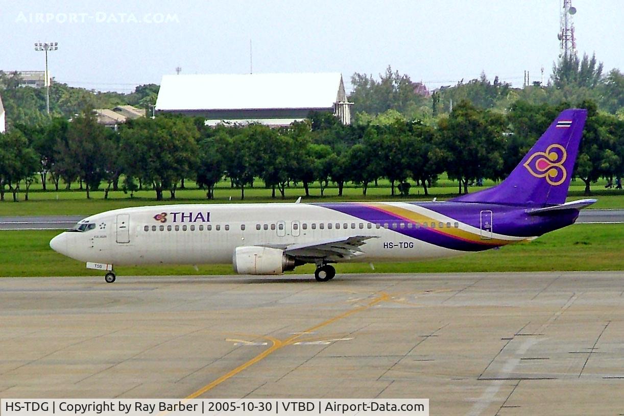 HS-TDG, 1993 Boeing 737-4D7 C/N 26614, Boeing 737-4D7 [26614] (Thai Airways) Bangkok Int~HS 30/10/2005