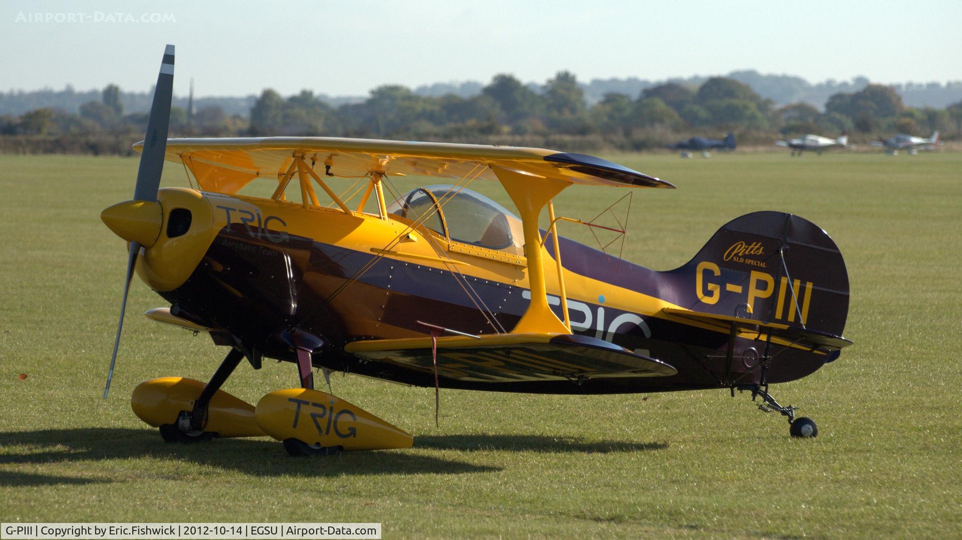 G-PIII, 1981 Pitts S-1D Special C/N PFA 009-10156, 1. G-PIII at IWM Duxford Autumn Air Show, October 2012.
