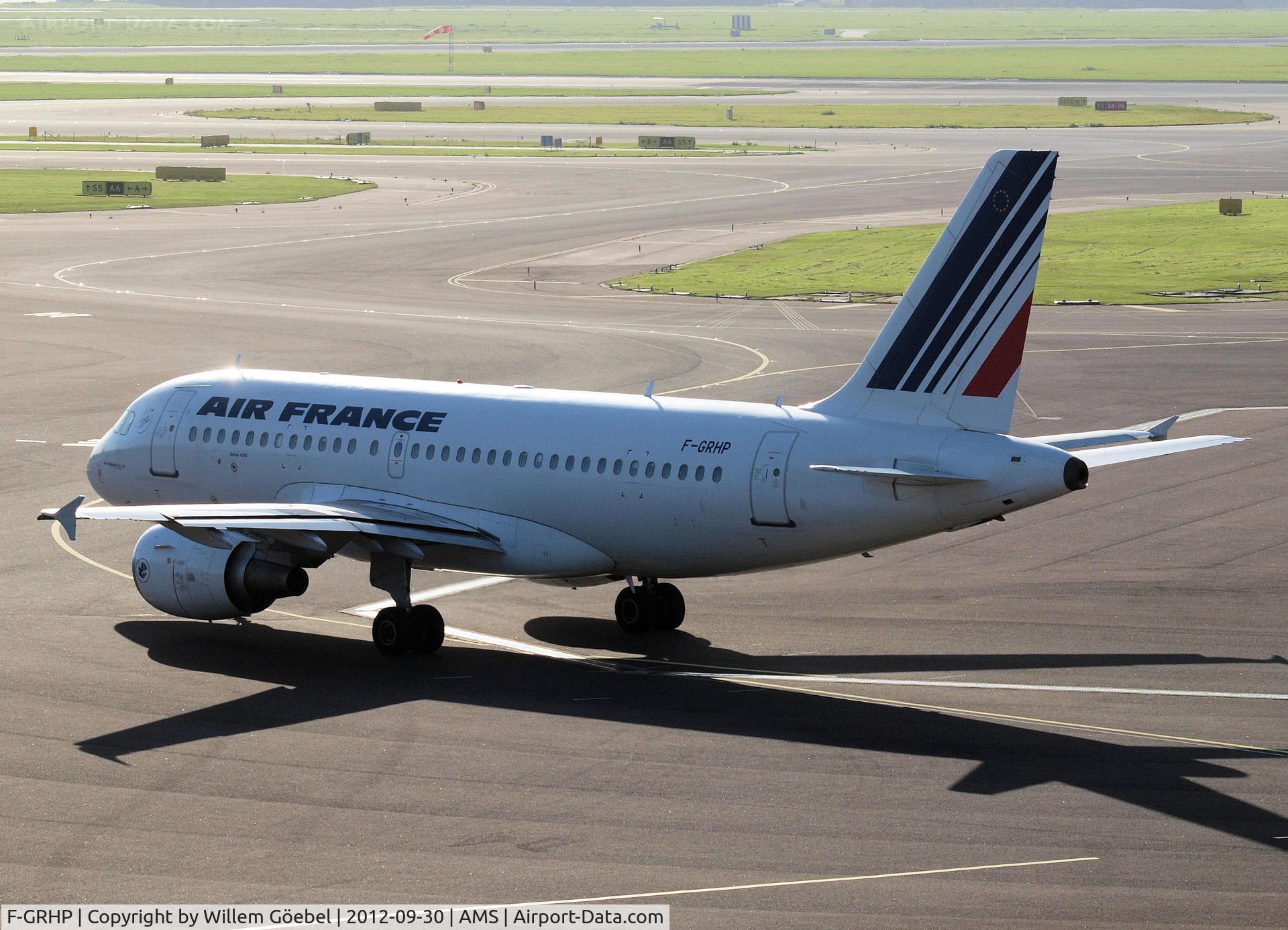 F-GRHP, 2000 Airbus A319-111 C/N 1344, Taxi to the runway 24 of Schiphol Airport