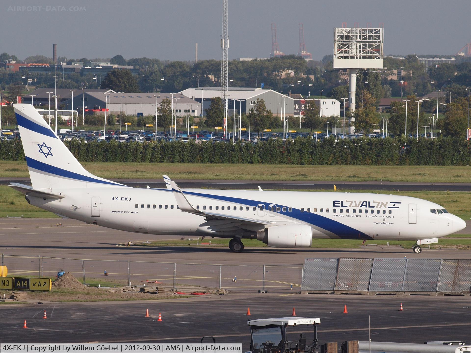 4X-EKJ, 2009 Boeing 737-85P C/N 35486, Taxi to the runway 24 of Schiphol Airport