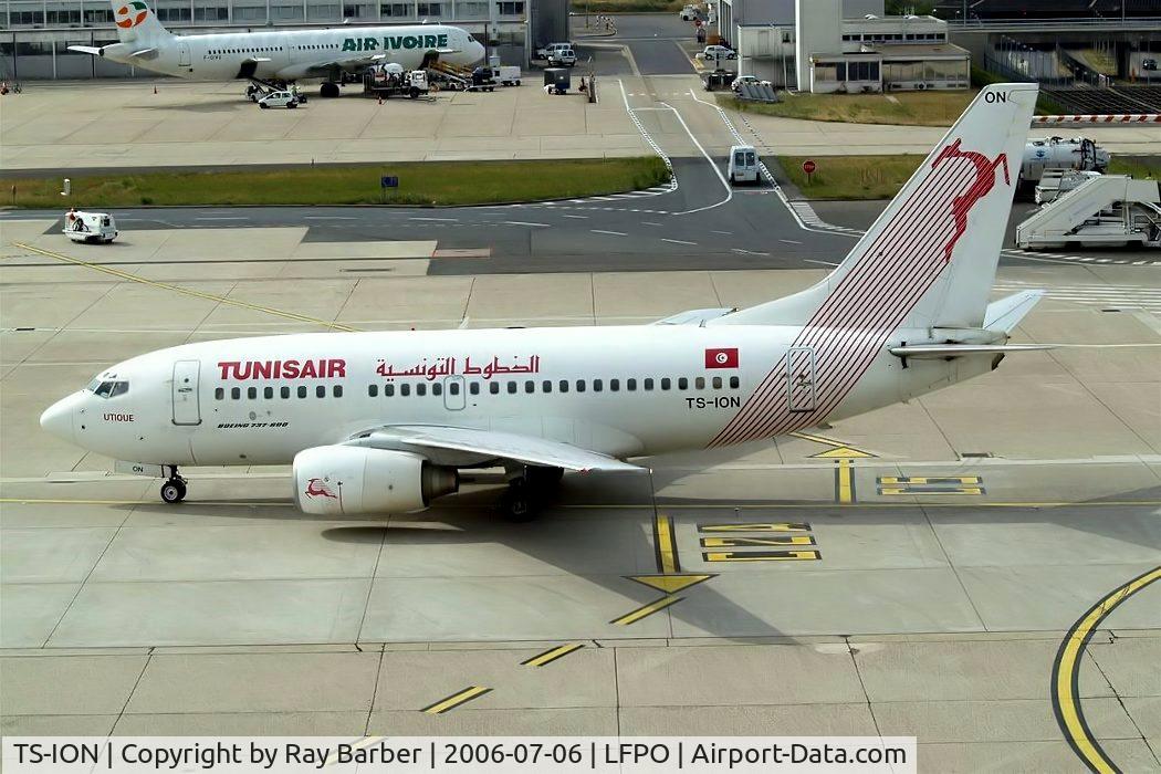 TS-ION, 2000 Boeing 737-6H3 C/N 29499, Boeing 737-6H3 [29499] (Tunisair) Orly~F 06/07/2006