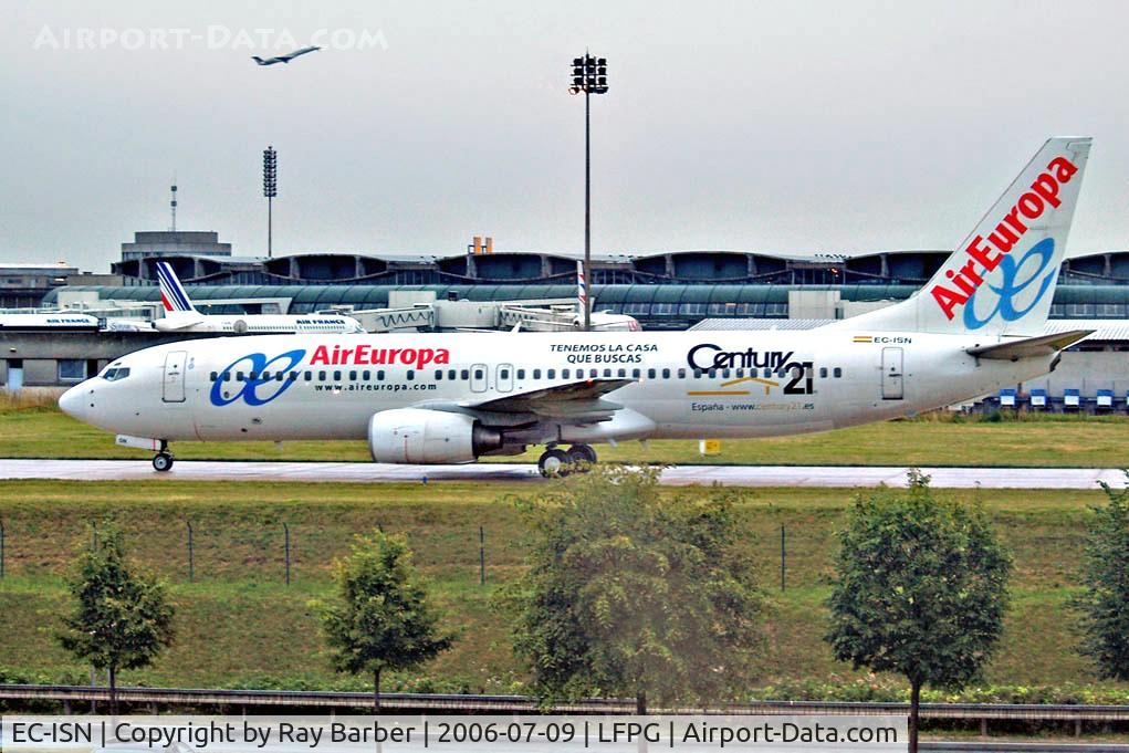 EC-ISN, 2002 Boeing 737-86Q C/N 30291, Boeing 737-86Q [30291] (Air Europa) Charles De Gaulle~F 09/07/2006