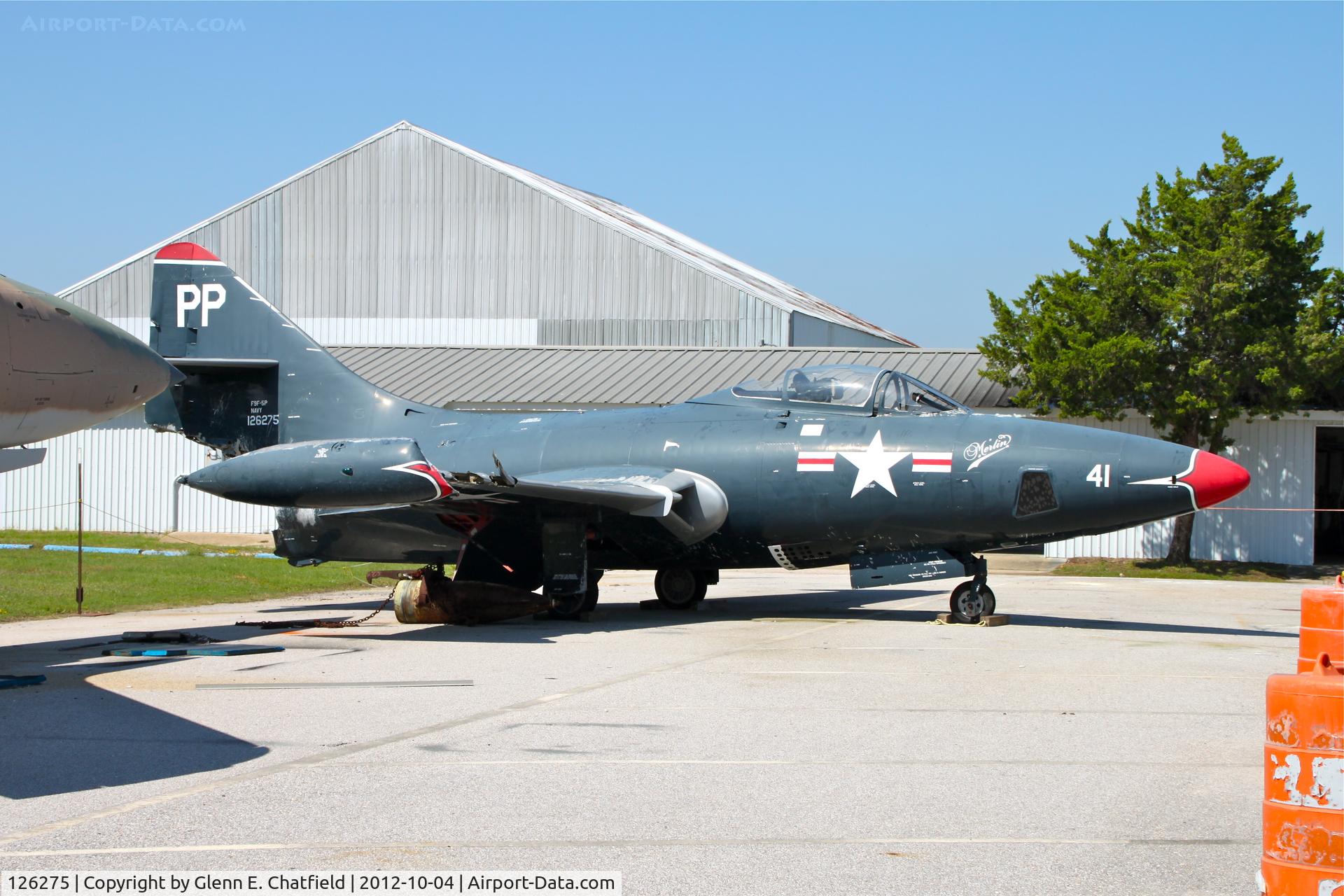 126275, 1950 Grumman F9F-5P Panther C/N Not found 126275, Battleship Alabama Memorial - Hurricane Katrina Damage