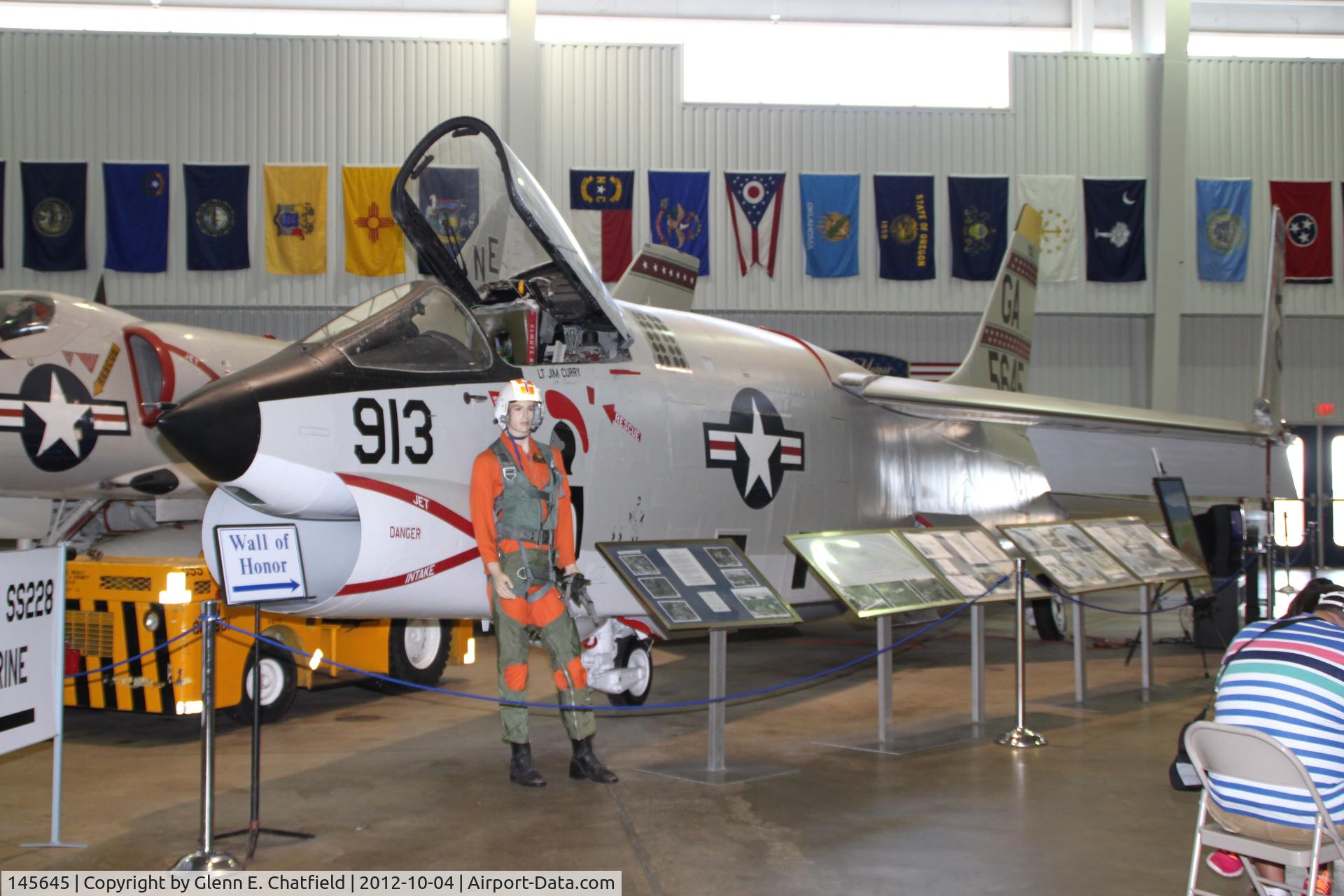145645, Vought RF-8G Crusader C/N 519, At Battleship Alabama Memorial