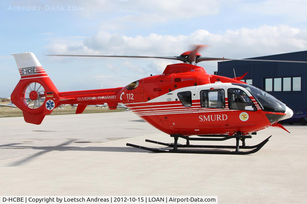 D-HCBE, 2012 Eurocopter EC-135T-2+ C/N 1075, Delivery flight to Romania - next registration will be 