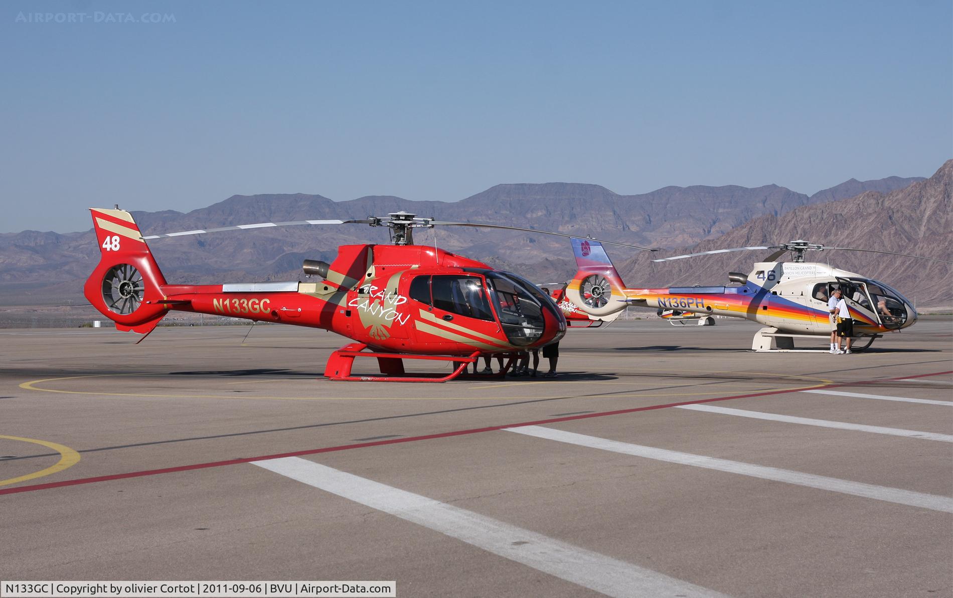 N133GC, Eurocopter EC-130B-4 (AS-350B-4) C/N 3883, red is nice but the papillon colors are nicer !