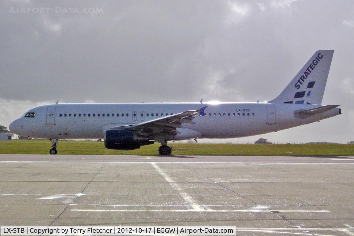 LX-STB, 1994 Airbus A320-212 C/N 436, Strategic Air's 1994 Airbus A320-212, c/n: 436 departing Luton for Bangor