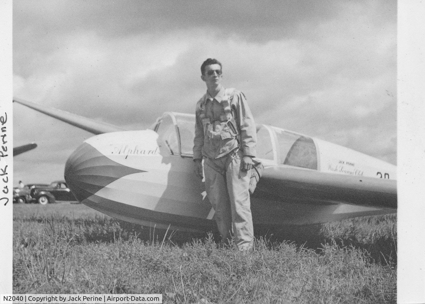N2040, 1942 Laister-kauffman LK-10A C/N 2, This glider originally had this cockpit but was later modified with a bubble by its owner, Jack Perine