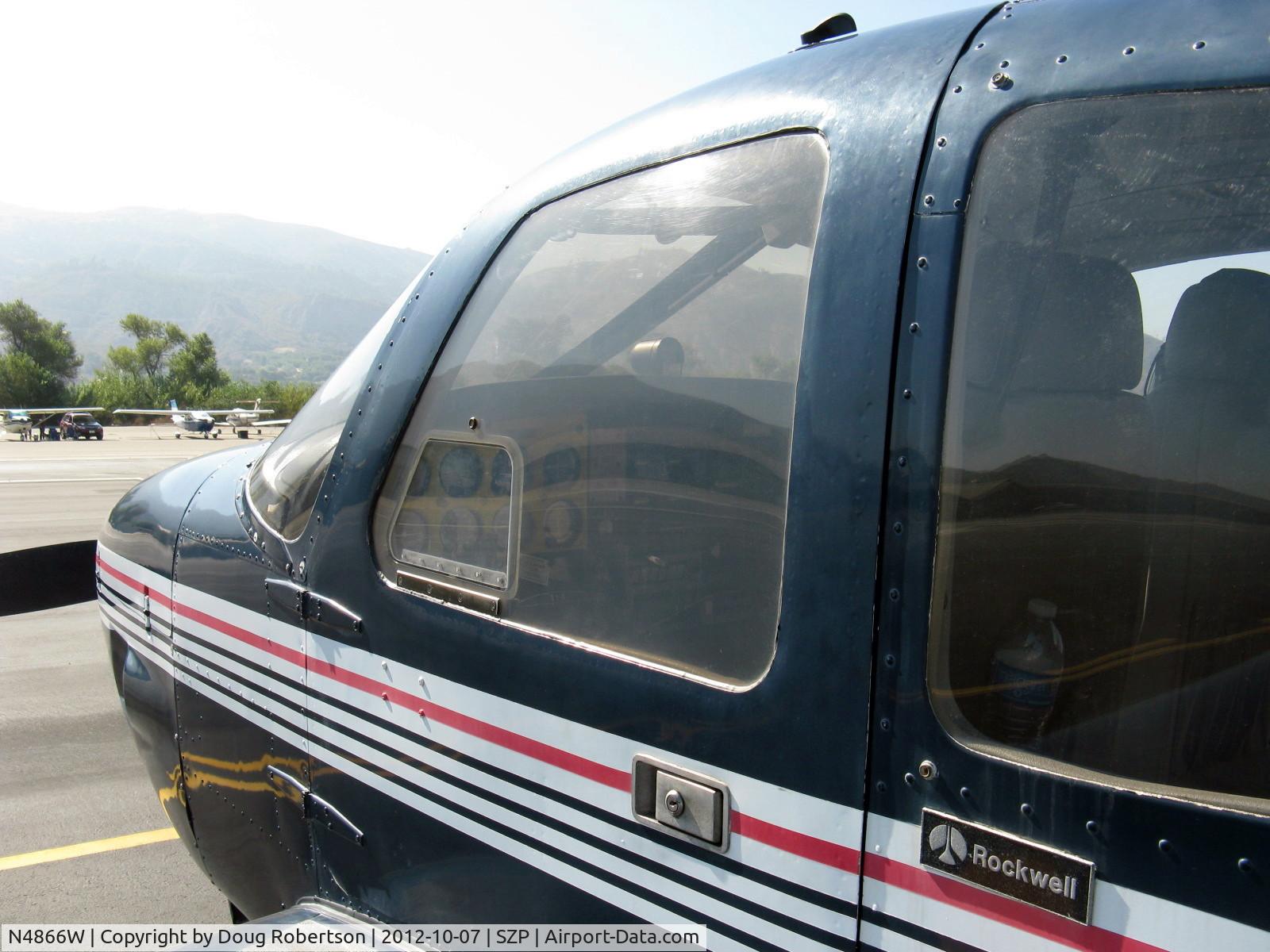 N4866W, 1976 Rockwell International 114 Commander C/N 14196, 1978 Rockwell 114 COMMANDER, Lycoming IO-540-T4AD 260 Hp, cabin door-one each side of wide four-place cabin!