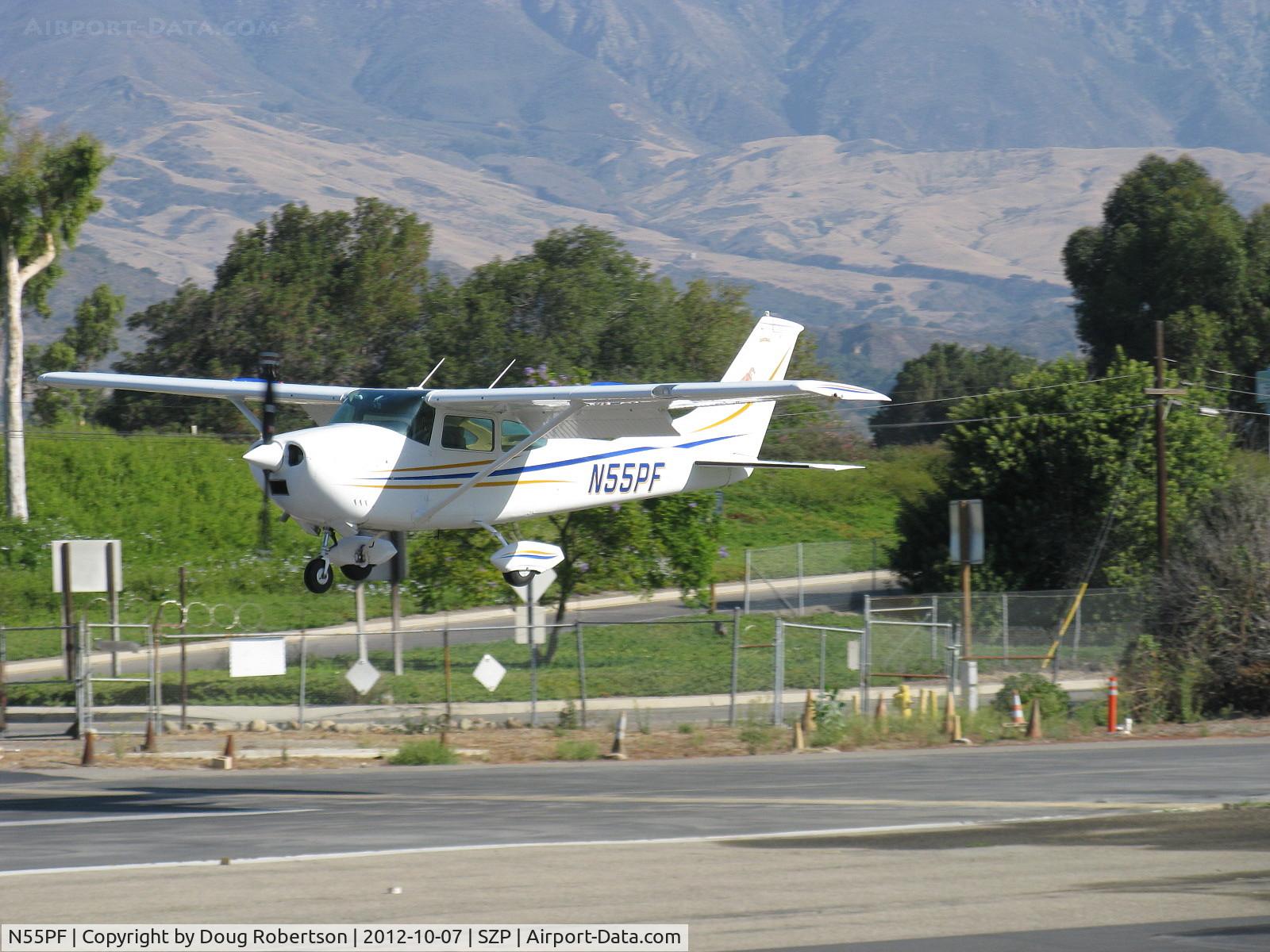 N55PF, 1966 Cessna 182K Skylane C/N 18257888, 1966 Cessna 182K SKYLANE, Continental O-470-S 230 Hp, landing Rwy 22