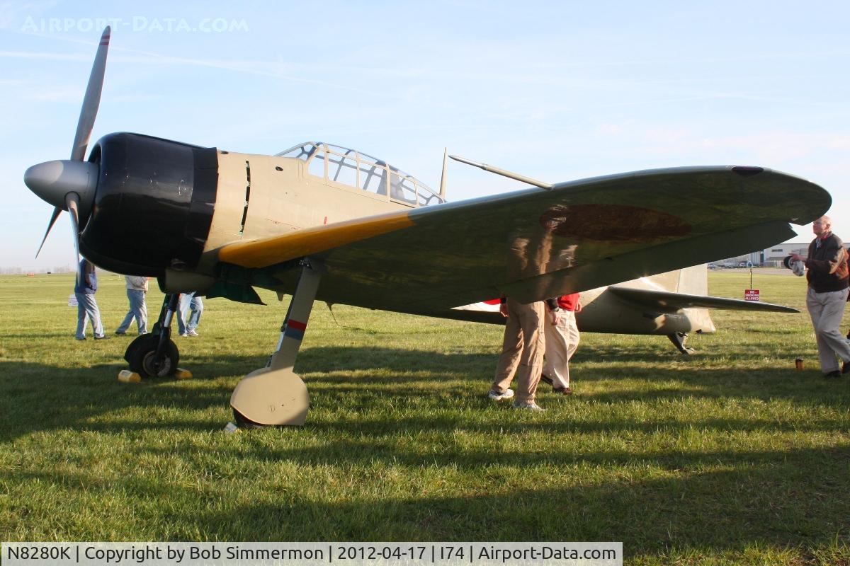 N8280K, 1941 Nakajima A6M2 Model 21 C/N 1498, At Urbana, Ohio during the B-25 Gathering and Doolittle Reunion.