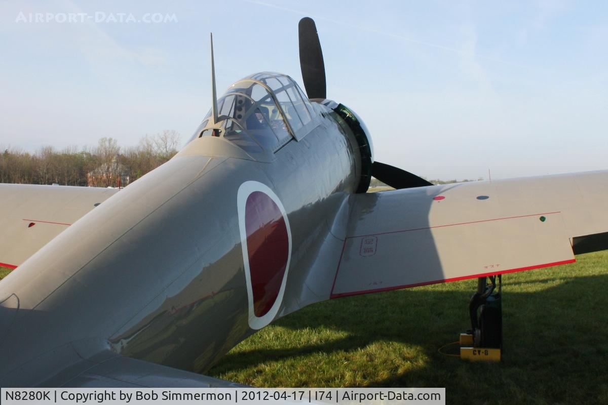 N8280K, 1941 Nakajima A6M2 Model 21 C/N 1498, At Urbana, Ohio during the B-25 Gathering and Doolittle Reunion.