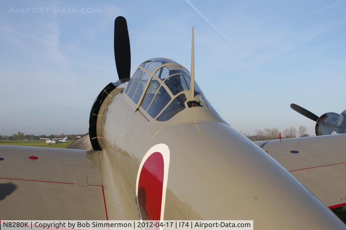 N8280K, 1941 Nakajima A6M2 Model 21 C/N 1498, At Urbana, Ohio during the B-25 Gathering and Doolittle Reunion.