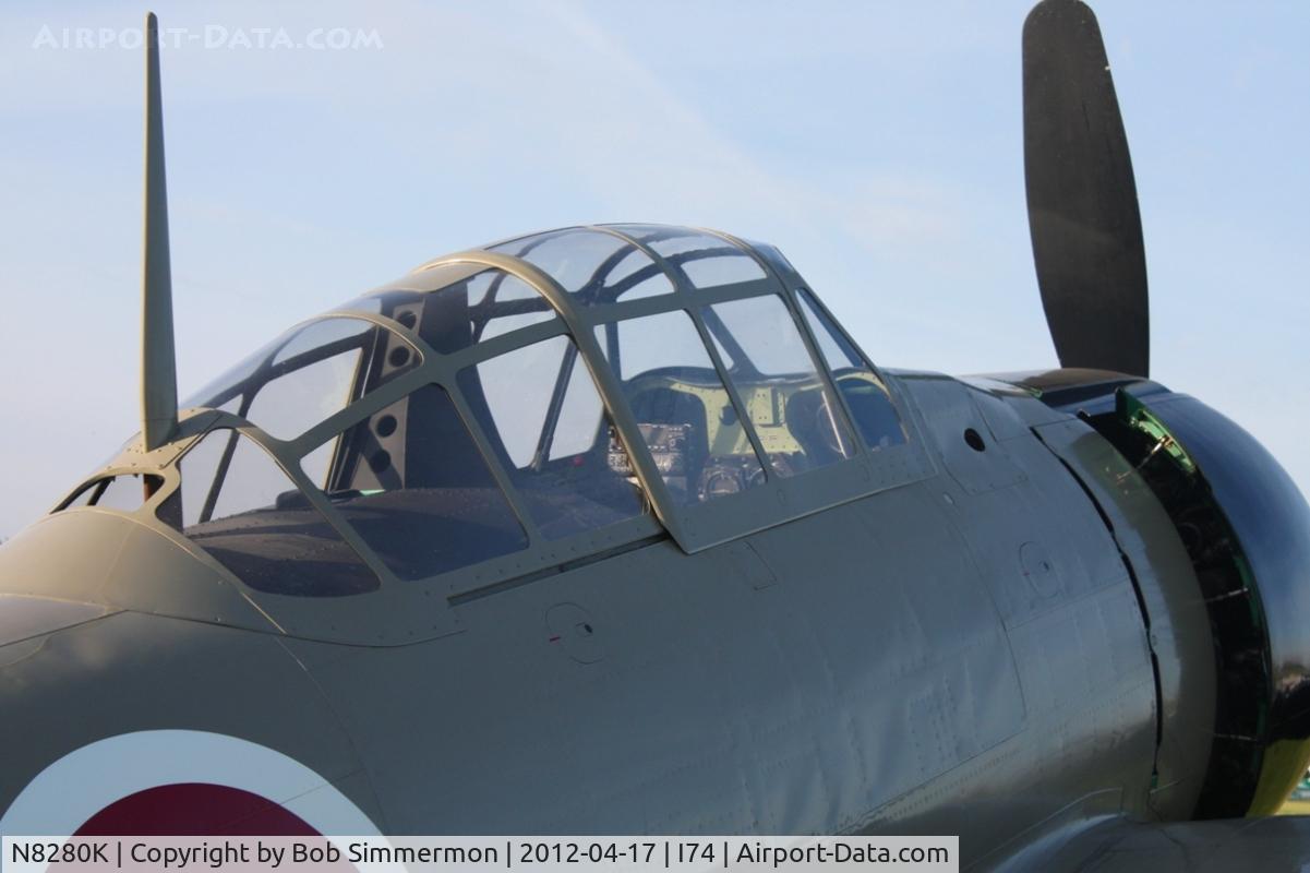 N8280K, 1941 Nakajima A6M2 Model 21 C/N 1498, At Urbana, Ohio during the B-25 Gathering and Doolittle Reunion.