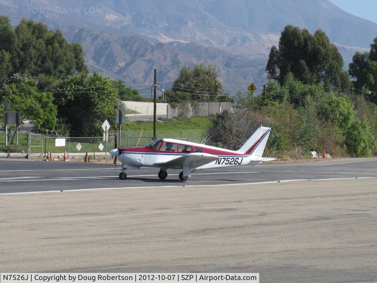 N7526J, 1968 Piper PA-28R-180 Cherokee Arrow C/N 28R-30897, 1968 Piper PA-28R-180 CHEROKEE ARROW, Lycoming IO-360-B2E 180 Hp, taking the active from left side