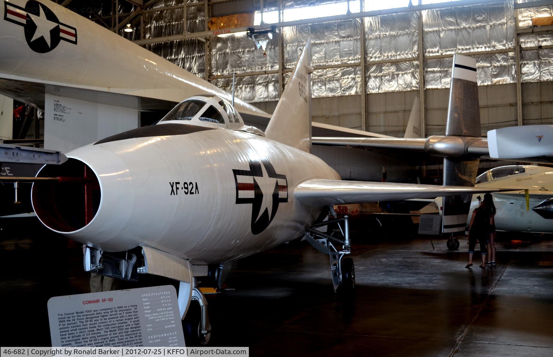 46-682, 1948 Convair XF-92A C/N 7-002, AF Museum