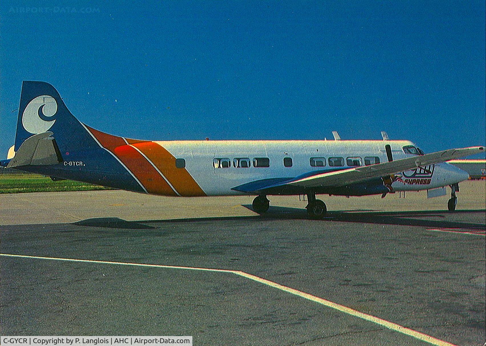 C-GYCR, 1959 Saunders ST-27 C/N ST27 004, This photograph may contain copyrighted material. Such material is made available for educational purposes only. This constitutes a 'fair use' of any such copyrighted material as provided for in Title 17 U.S.C. section 106A-117 of the U.S. Copyright Law.
