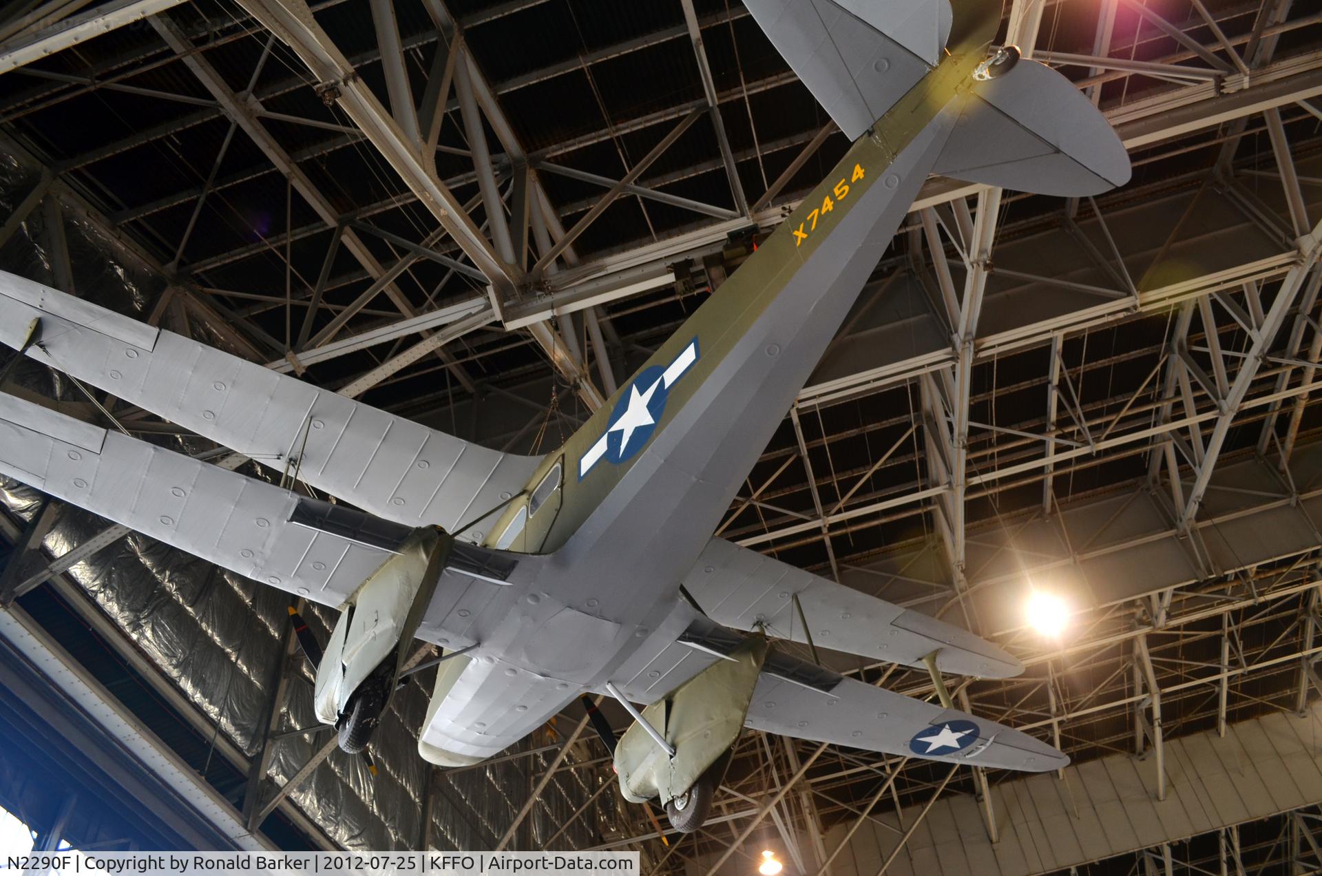 N2290F, 1944 De Havilland DH-89A Dominie/Dragon Rapide C/N 6794, AF Museum displayed as X7454