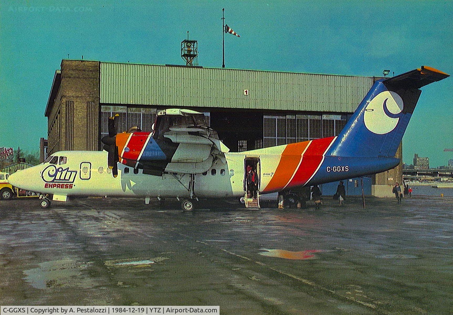 C-GGXS, 1981 De Havilland Canada DHC-7-102 Dash 7 C/N 64, This photograph may contain copyrighted material. Such material is made available for educational purposes only. This constitutes a 'fair use' of any such copyrighted material as provided for in Title 17 U.S.C. section 106A-117 of the U.S. Copyright Law.