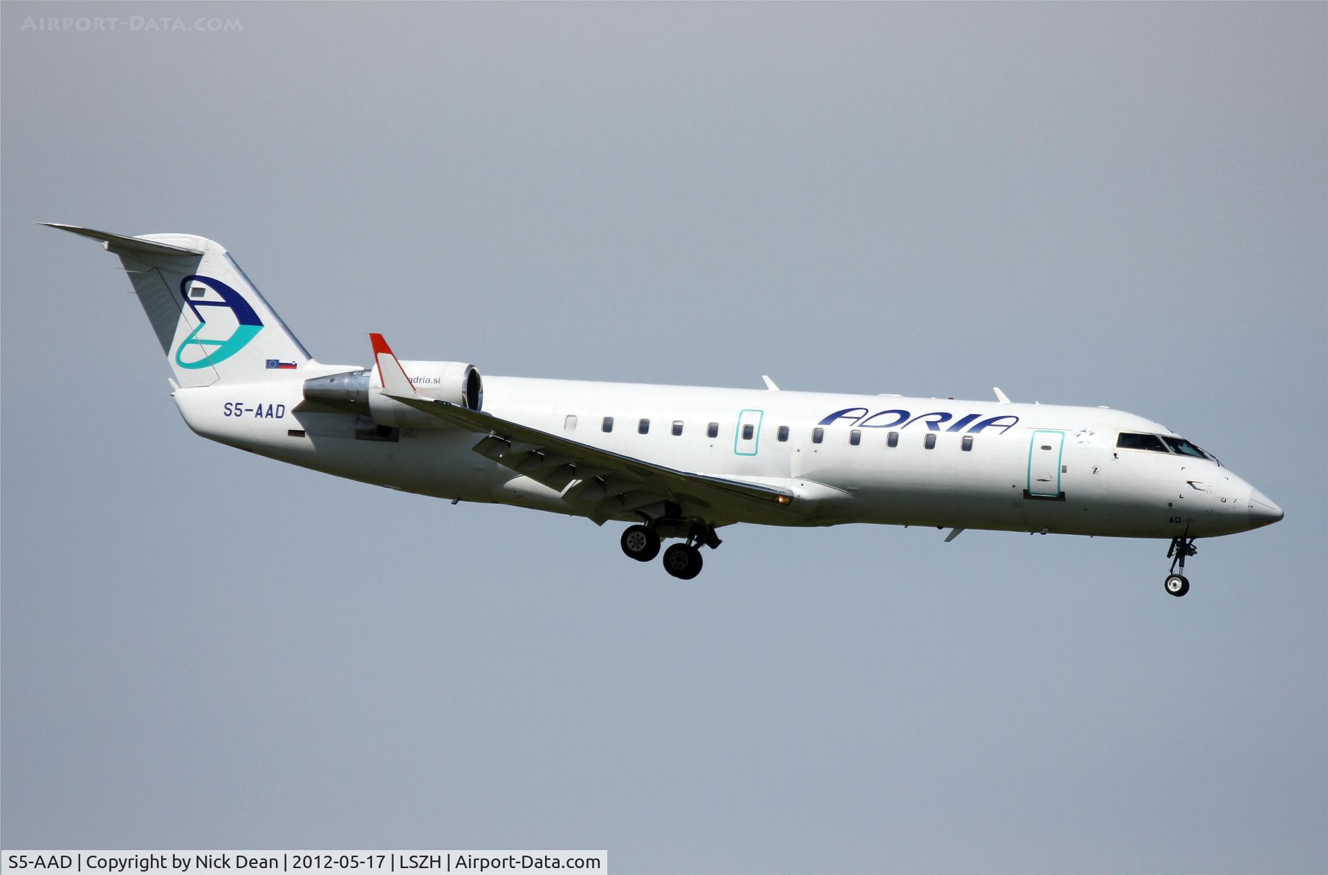 S5-AAD, 1997 Canadair CRJ-200LR (CL-600-2B19) C/N 7166, LSZH/ZRH