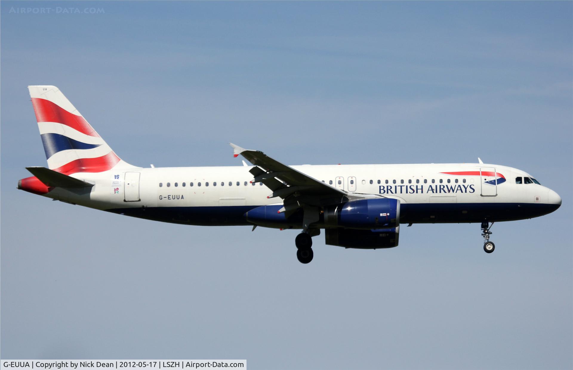 G-EUUA, 2001 Airbus A320-232 C/N 1661, LSZH/ZRH