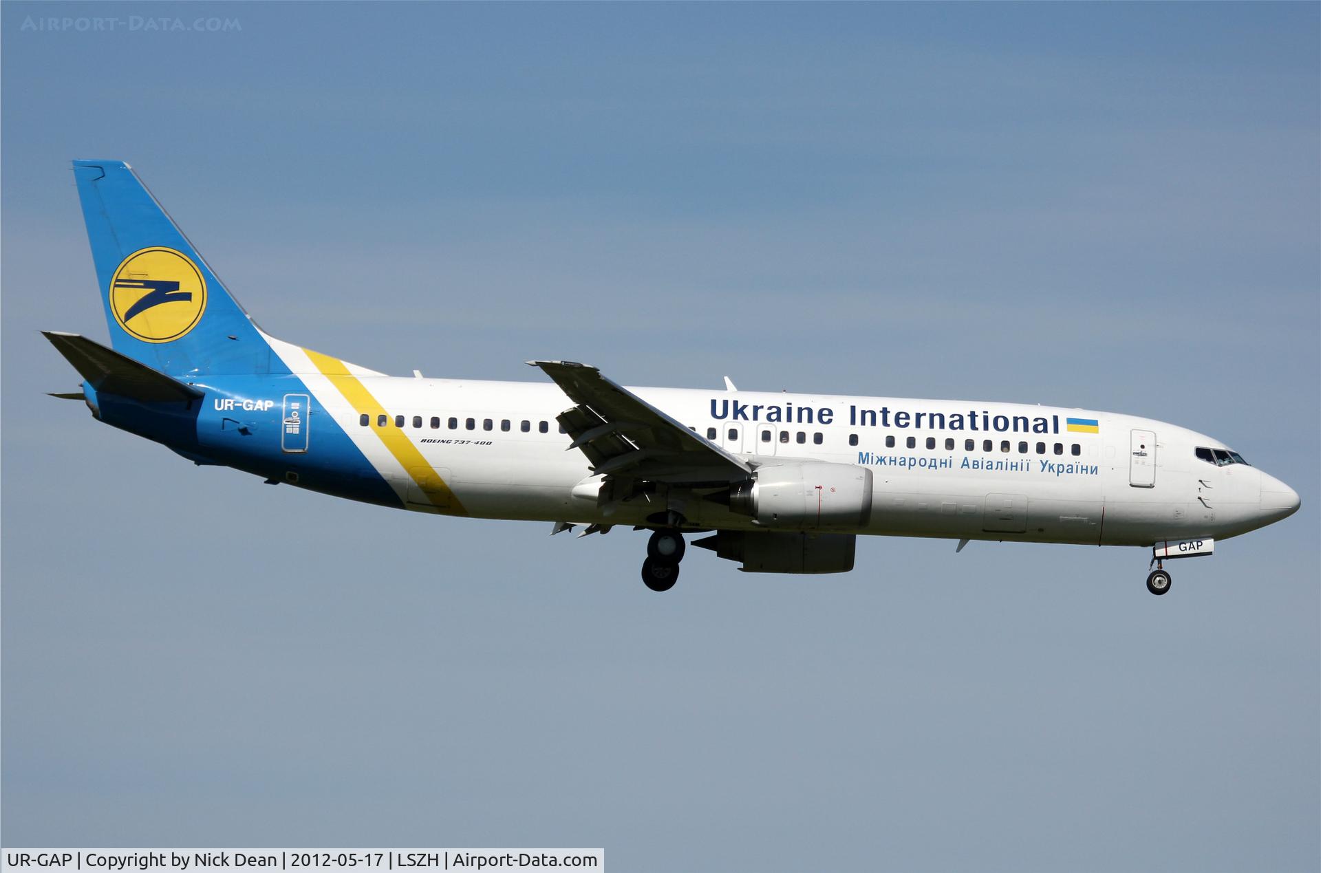 UR-GAP, 1993 Boeing 737-4Z9 C/N 27094, LSZH/ZRH