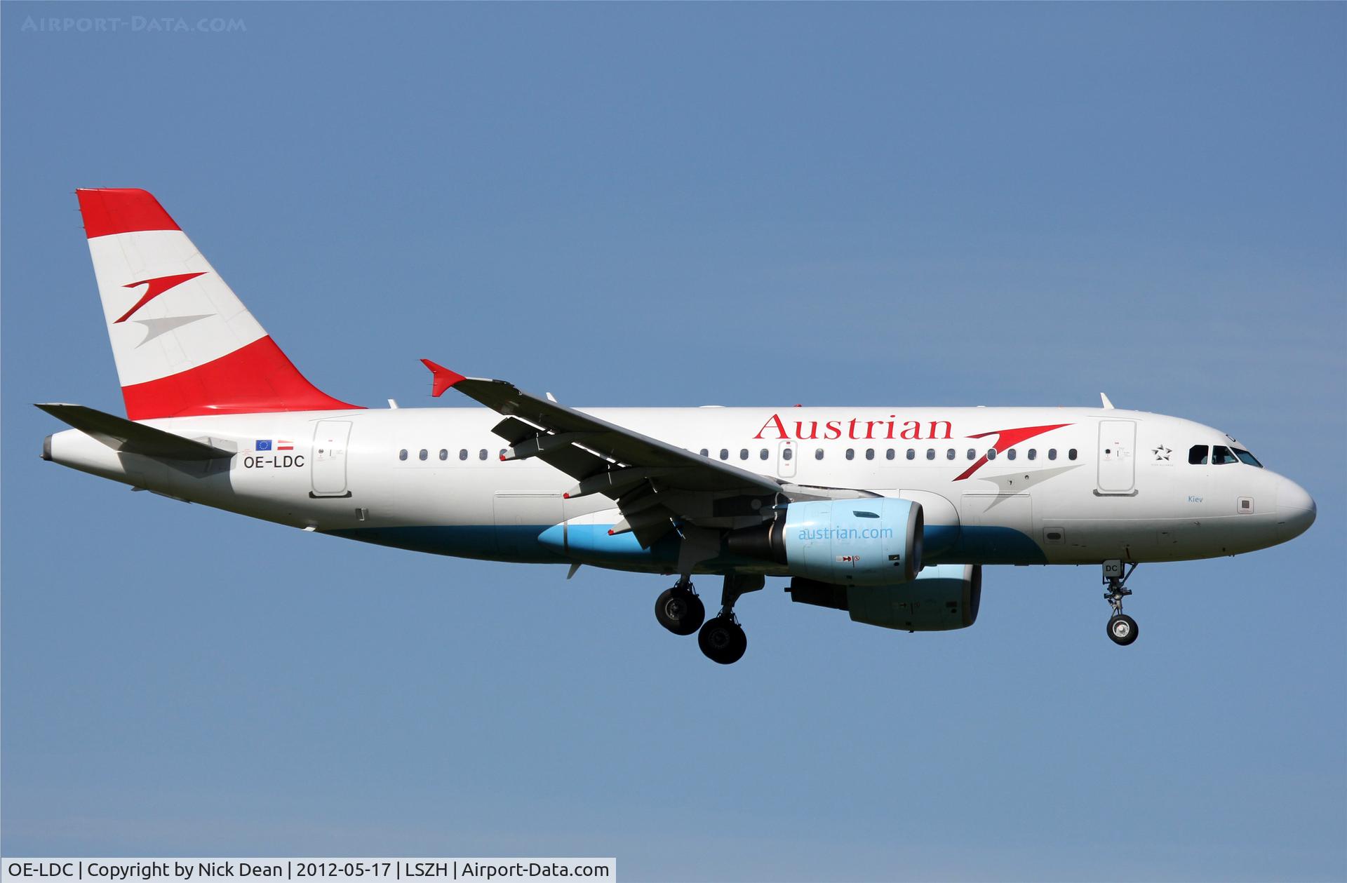 OE-LDC, 2004 Airbus A319-112 C/N 2262, LSZH/ZRH