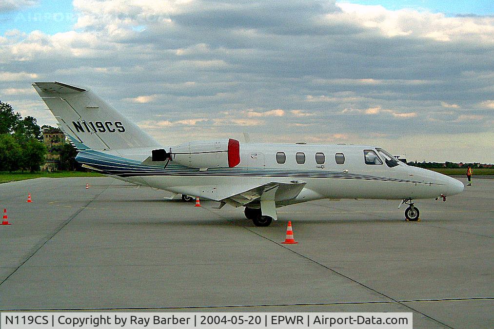 N119CS, 2001 Cessna 525 CitationJet CJ1 C/N 525-0466, Cessna CitationJet CJ1 [525-0466] Wroclaw-Strachowice~SP 20/05/2004