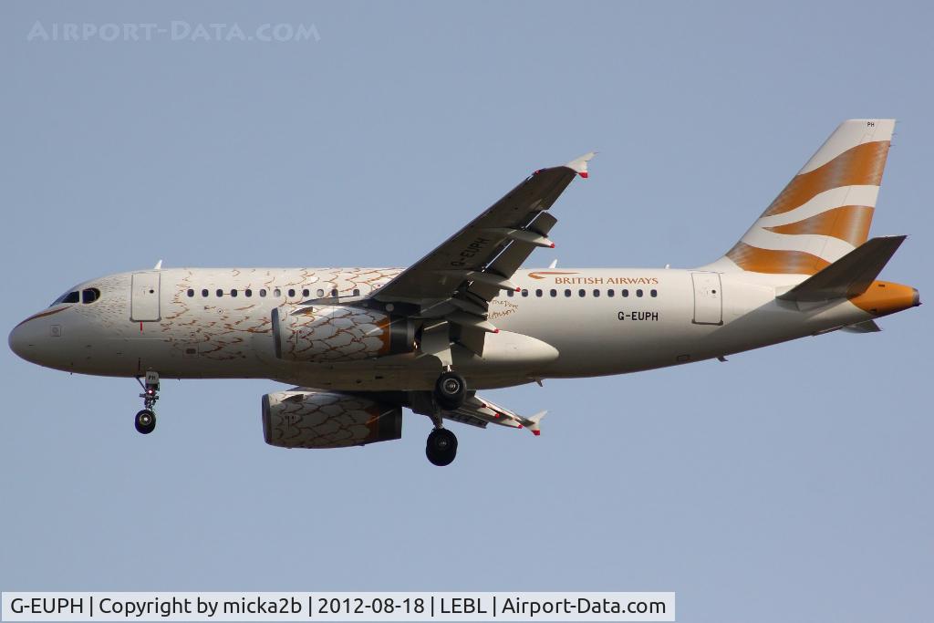 G-EUPH, 2000 Airbus A319-131 C/N 1225, Landing