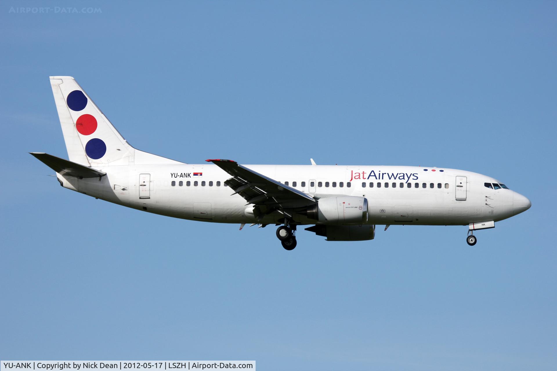 YU-ANK, 1986 Boeing 737-3H9 C/N 23715, LSZH/ZRH