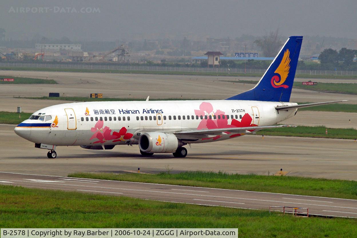 B-2578, 1993 Boeing 737-33A C/N 25603, Boeing 737-33A [25603] (Hainan Airlines) Guangzhou-Baiyun~B 24/10/2006