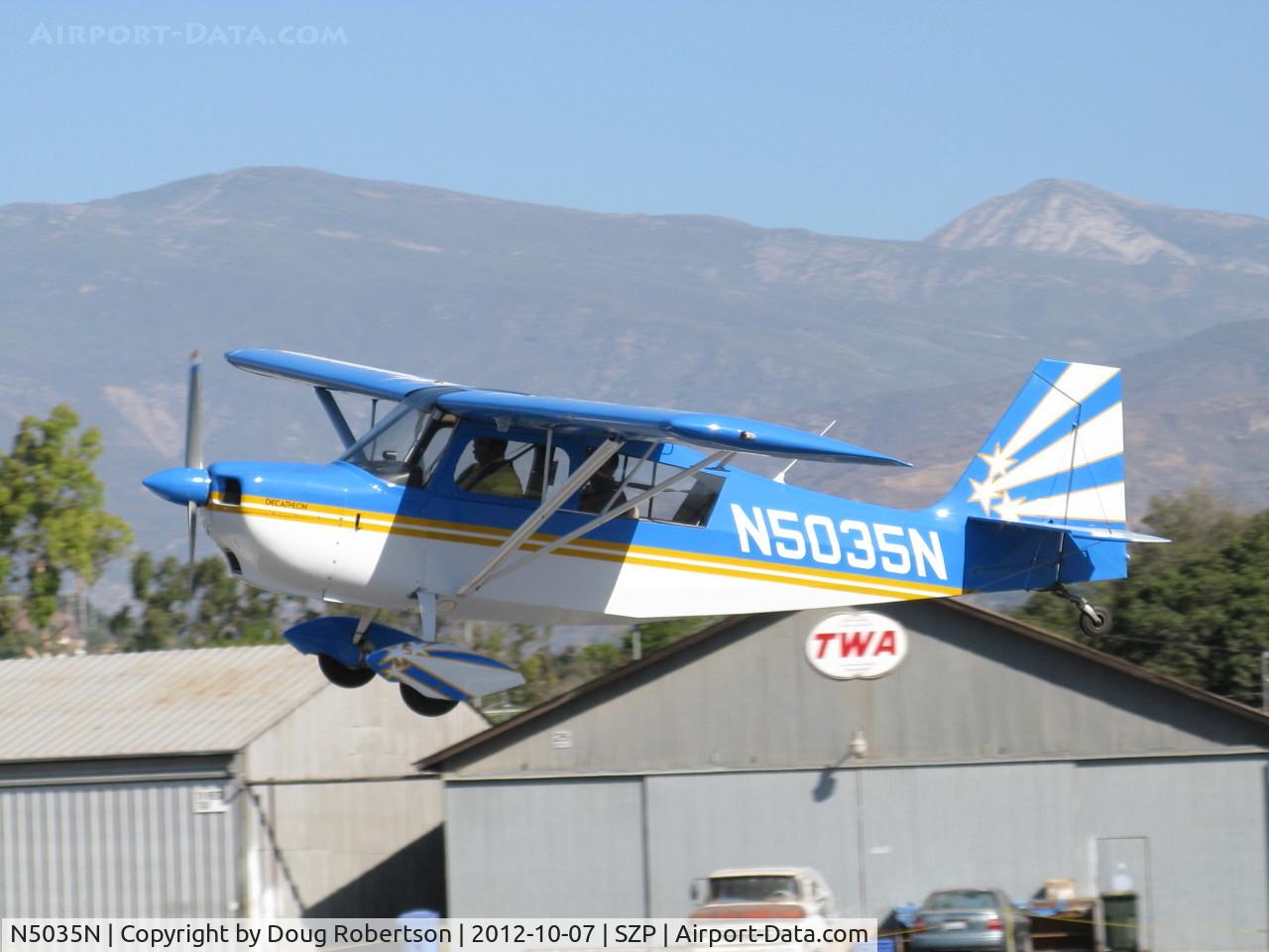 N5035N, 1978 Bellanca 8KCAB Decathlon C/N 470-79, 1978 Bellanca 8KCAB DECATHLON, Lycoming AEIO-320 150 Hp, landing Rwy 22
