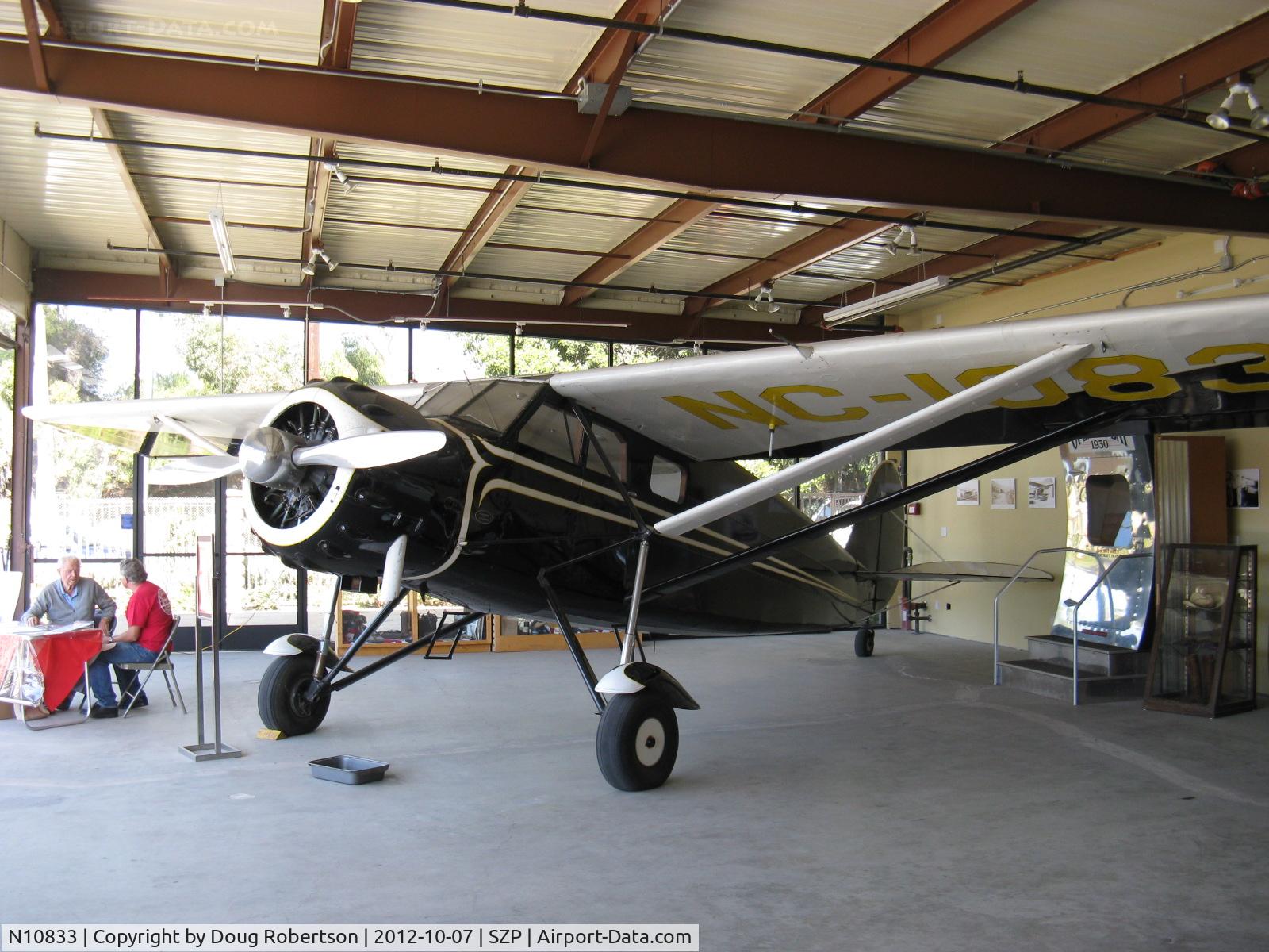 N10833, 1931 Stinson JR. S C/N 8027, 1931 Stinson JUNIOR S, Lycoming R680E 215 Hp 9 cylinder radial, in Aviation Museum of Santa Paula by generous gift from Clay Lacy. Thank you, Clay! My Twenty-Nine Thousandth photo on this site.!