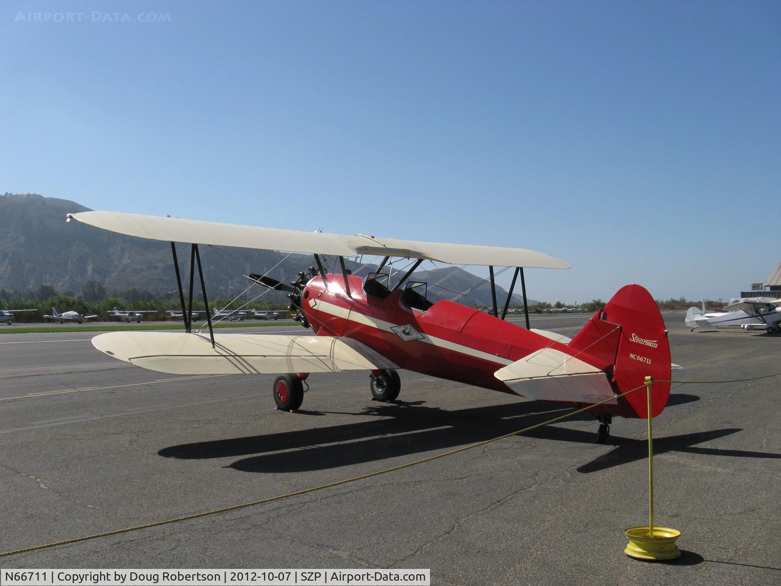 N66711, 1941 Boeing IB75A C/N 75-1675, 1941 Boeing Stearman IB75A, Jacobs R755B2 275 Hp upgrade, Restricted, Experimental class