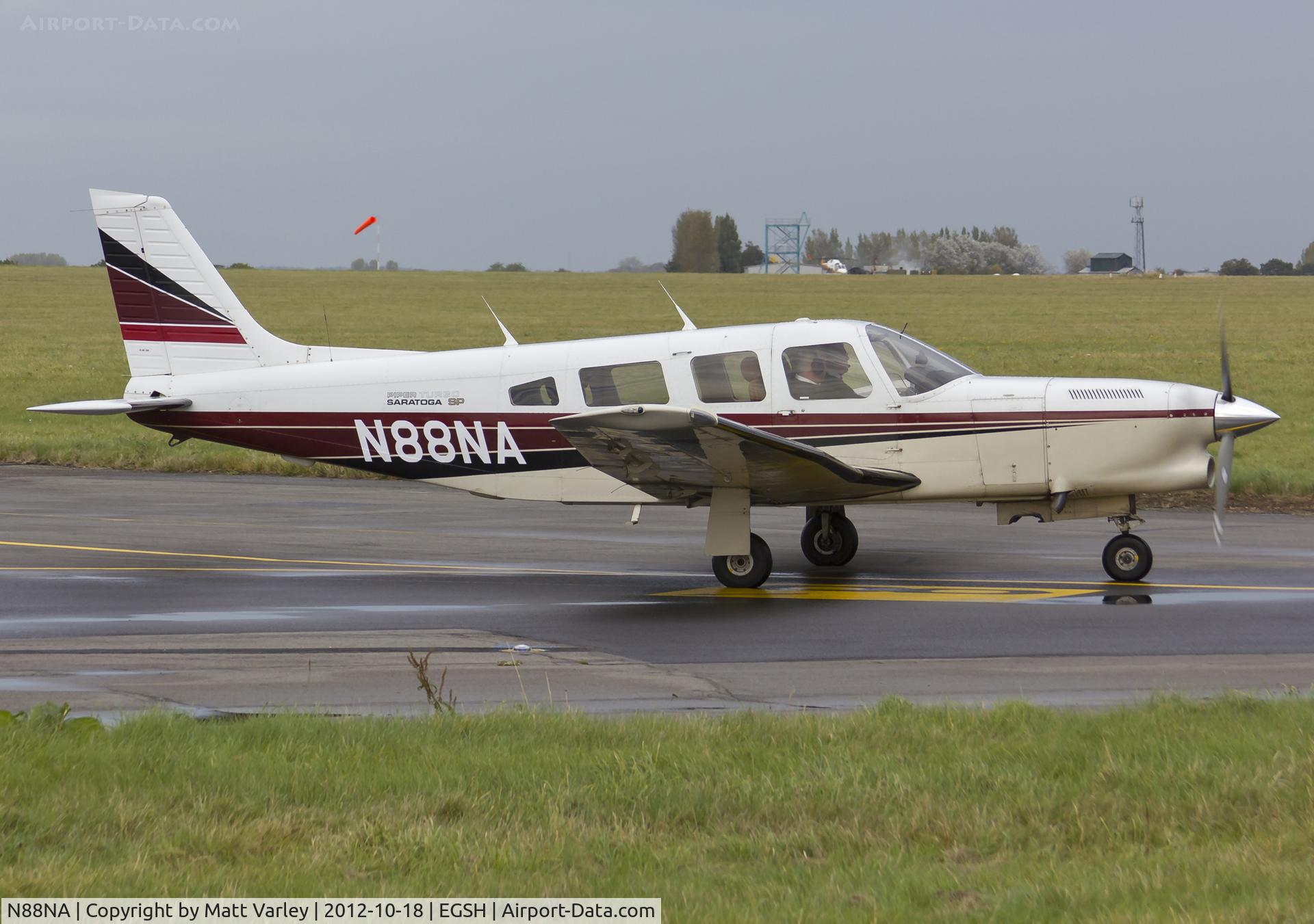 N88NA, 1984 Piper PA-32R-301T Turbo Saratoga C/N 32R-8529005, Departing SaxonAir.