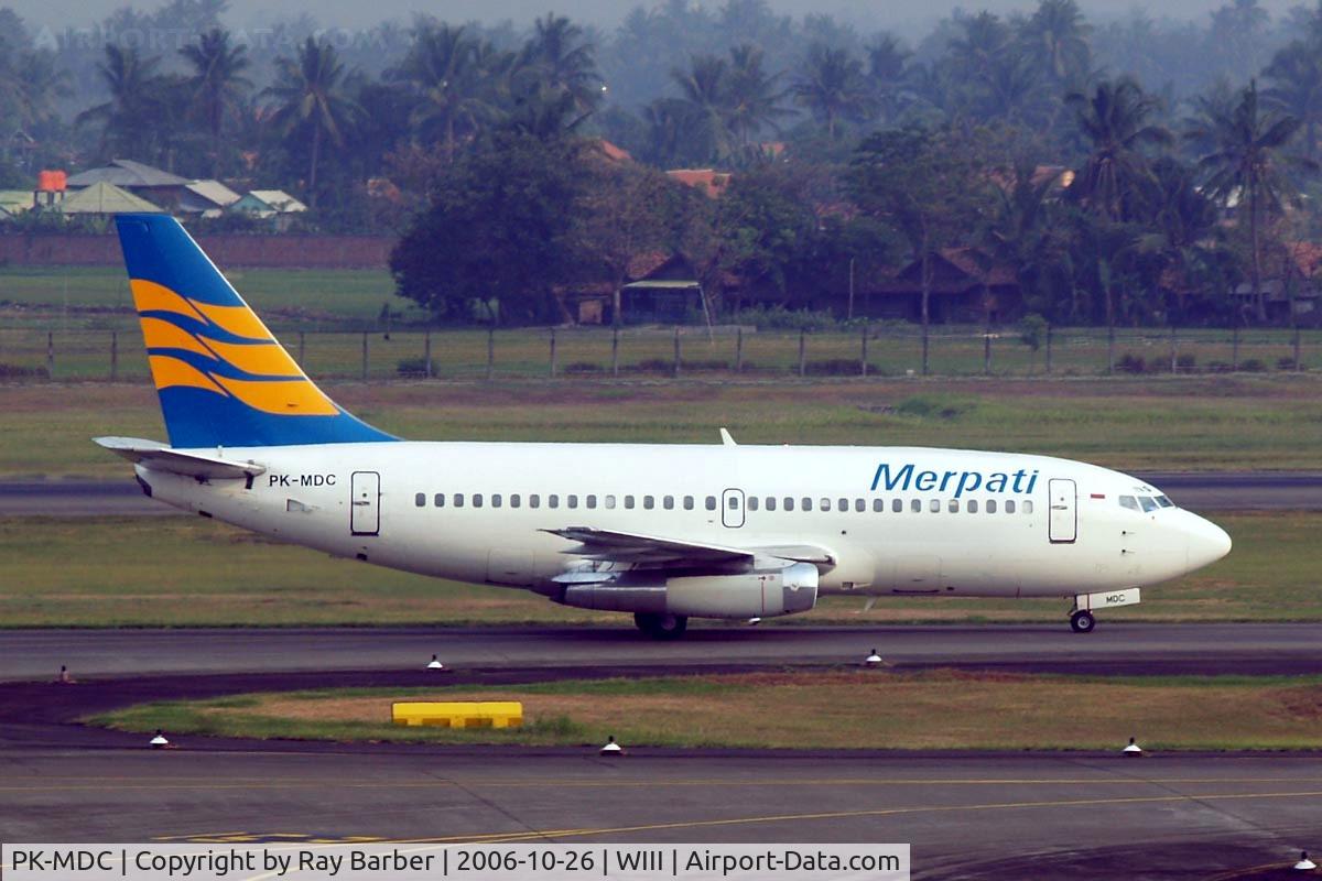 PK-MDC, 1979 Boeing 737-2L9 C/N 21685, Boeing 737-2L9 [21685] (Merpati Nusantara Airlines) Jakarta - Soekarno Hatta International~PK 26/10/2006