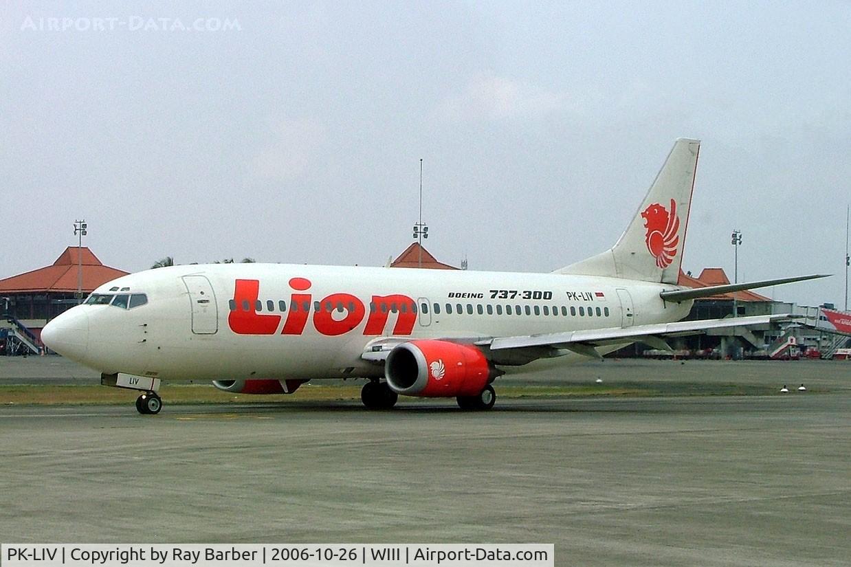 PK-LIV, 1985 Boeing 737-3G7 C/N 23219, Boeing 737-3G7 [23219] (Lion Airlines) Jakarta-Soekarno Hatta Int~PK 26/10/2006
