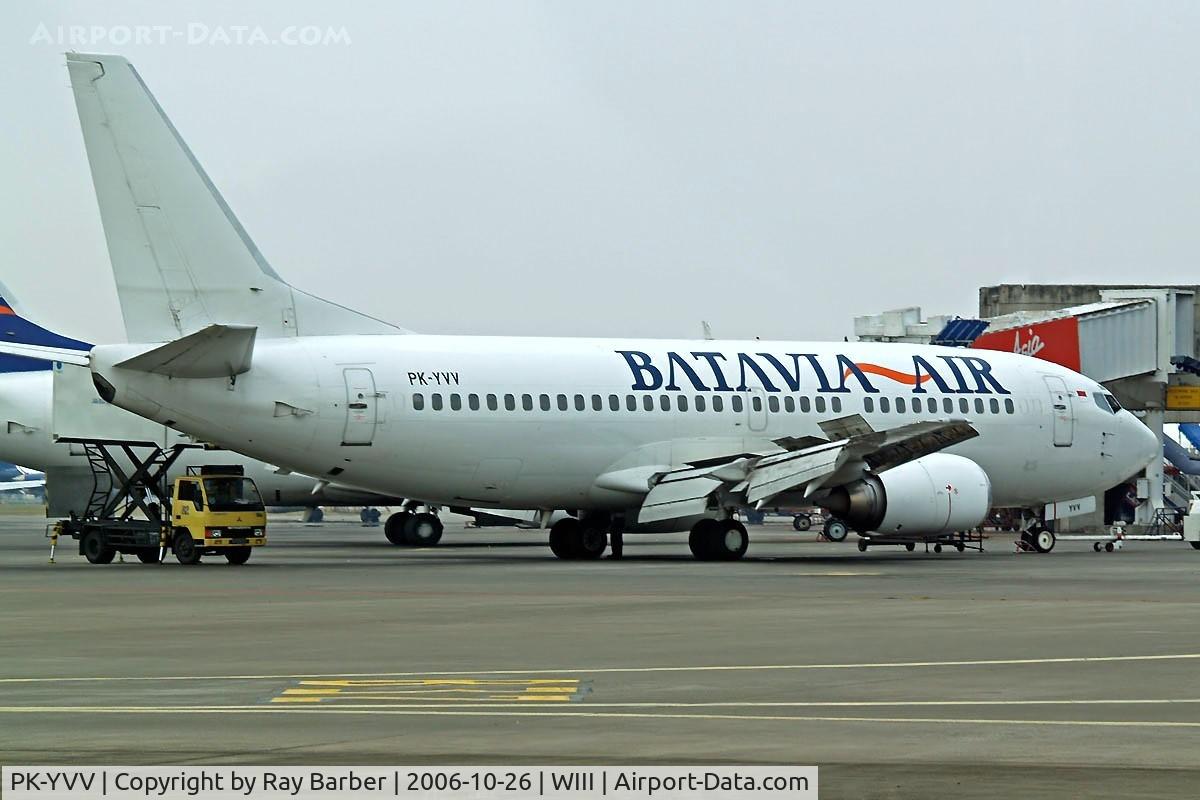 PK-YVV, 1986 Boeing 737-3B7 C/N 23316, Boeing 737-3B7 [23316] (Batavia Air) Jakarta - Soekarno Hatta International~YV 26/10/2006