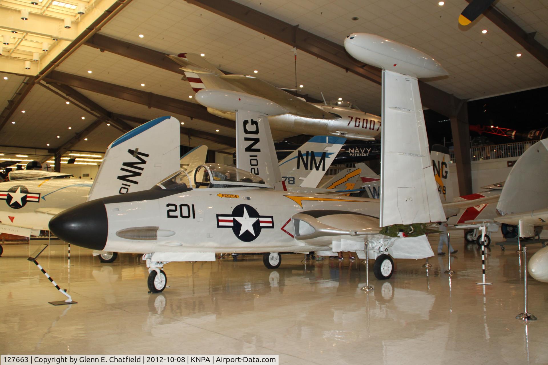 127663, McDonnell F2H-4/F-2D Banshee C/N 250, Naval Aviation Museum