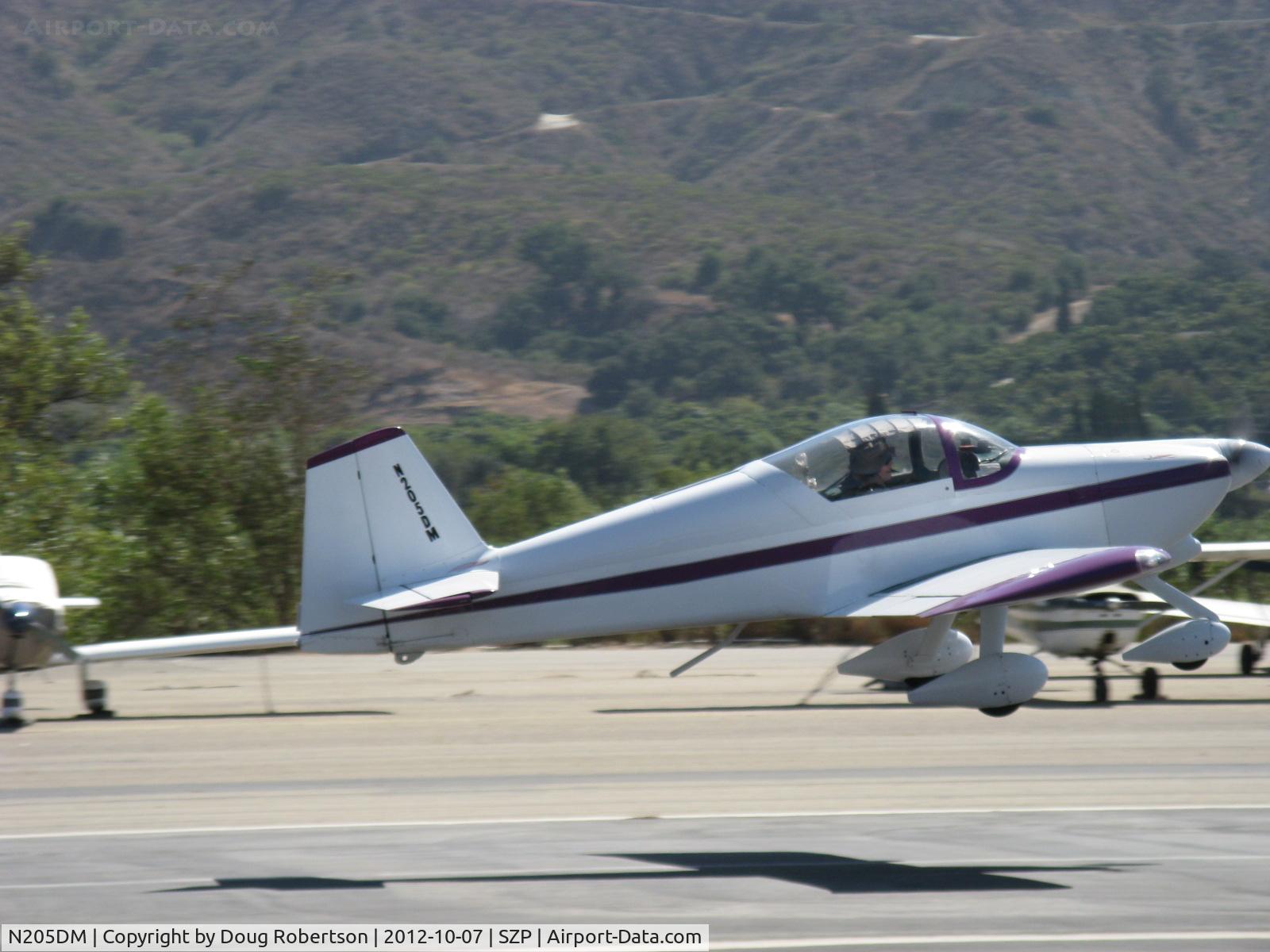 N205DM, 1999 Vans RV-6A C/N 60205, 1999 McMullen VAN's RV-6A, Lycoming O&VO-360 180 Hp, takeoff climb Rwy 22