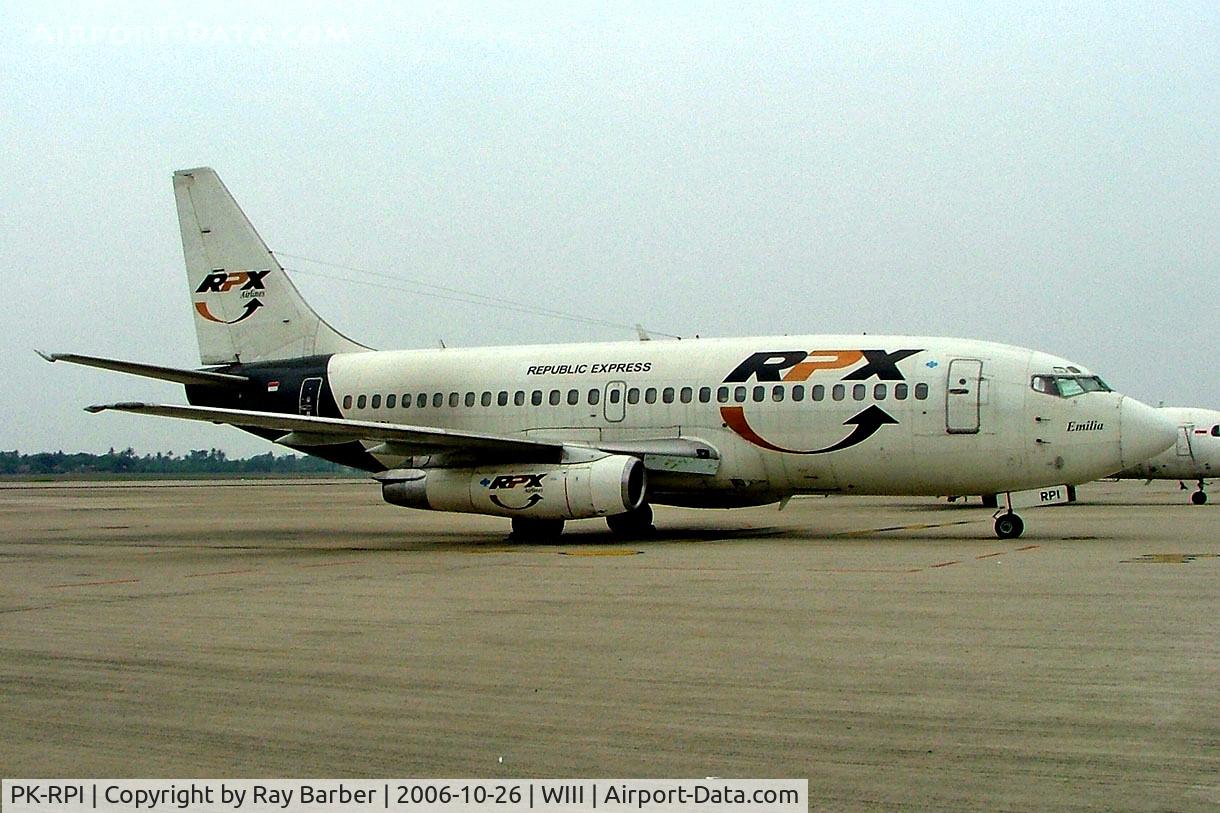 PK-RPI, 1975 Boeing 737-2K2C C/N 20944, Boeing 737-2K2C [20944] (RPX Airlines) Jakarta-Soekarno Hatta Int~PK 26/10/2006