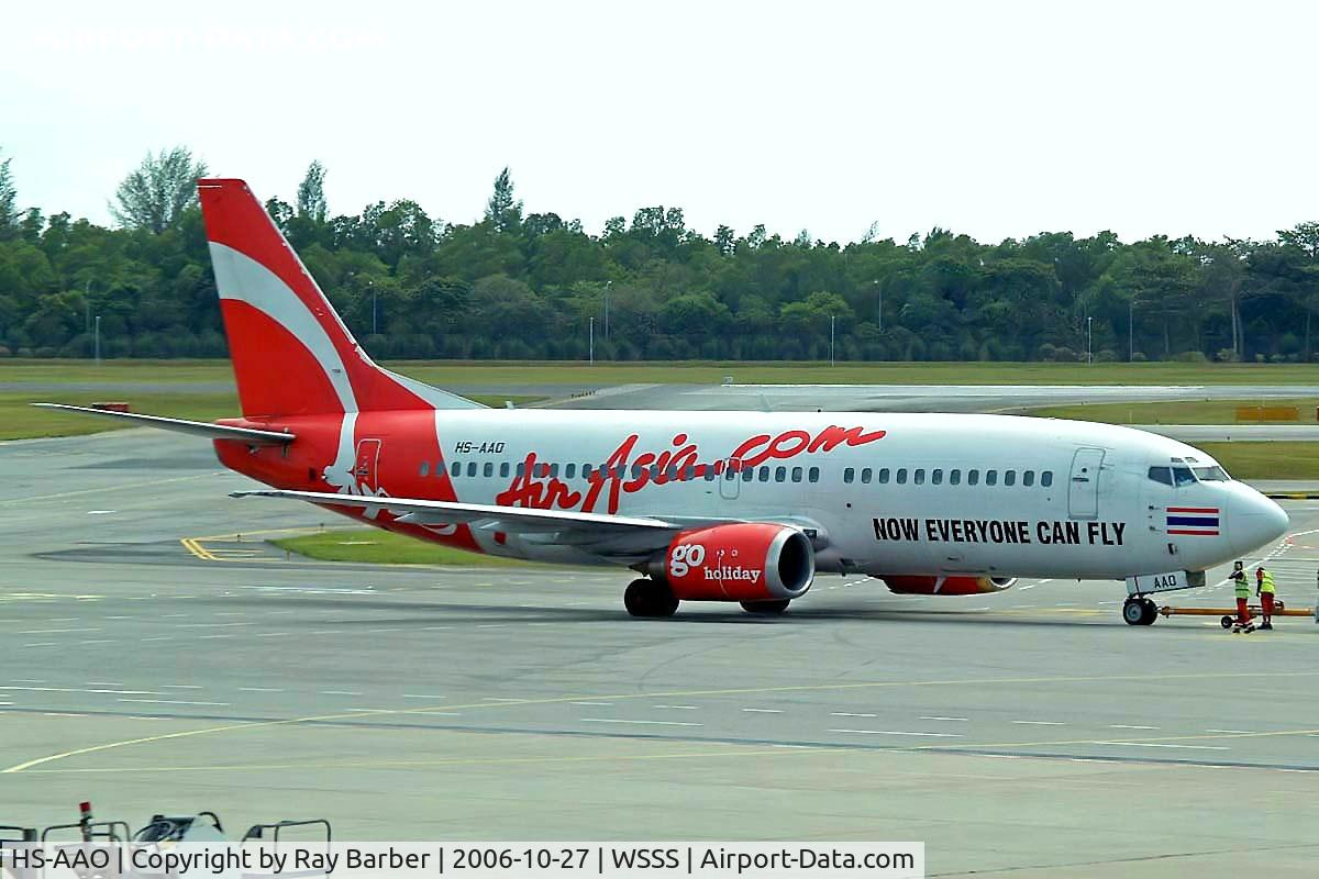 HS-AAO, 1985 Boeing 737-3TO C/N 23365, Boeing 737-3T0 [23365] (Thai AirAsia) Changi~9V 27/10/2006
