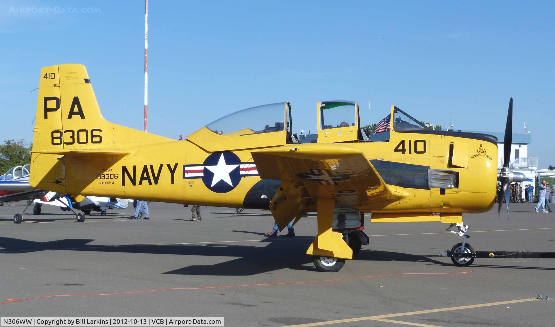 N306WW, 1955 North American T-28B Trojan C/N 200-377, Visitor for Mustang Day